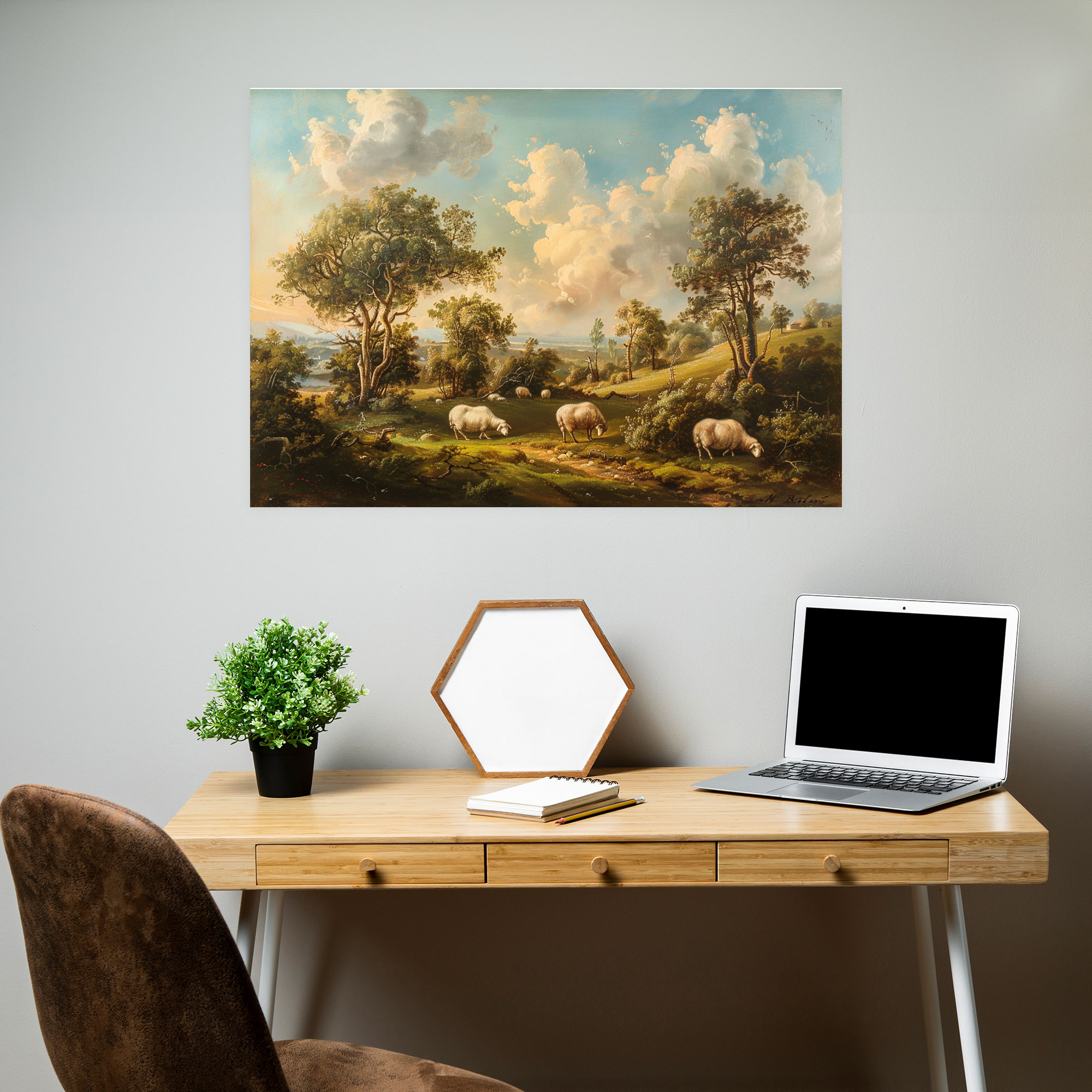 Rococo Landscape Wall Art - Rococo, Home Decoration, Canvas Print, Rococo Style Painting