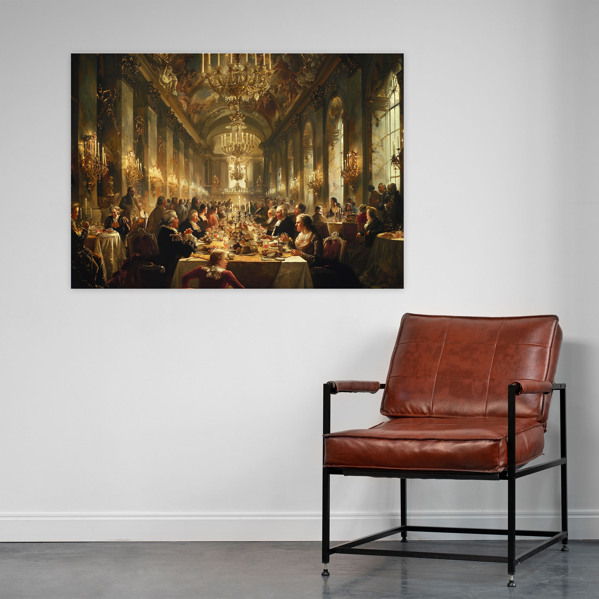 Rococo Dinner Party Wall Decoration - Rococo, Wall Decoration, Canvas Wall Art, Canvas Print