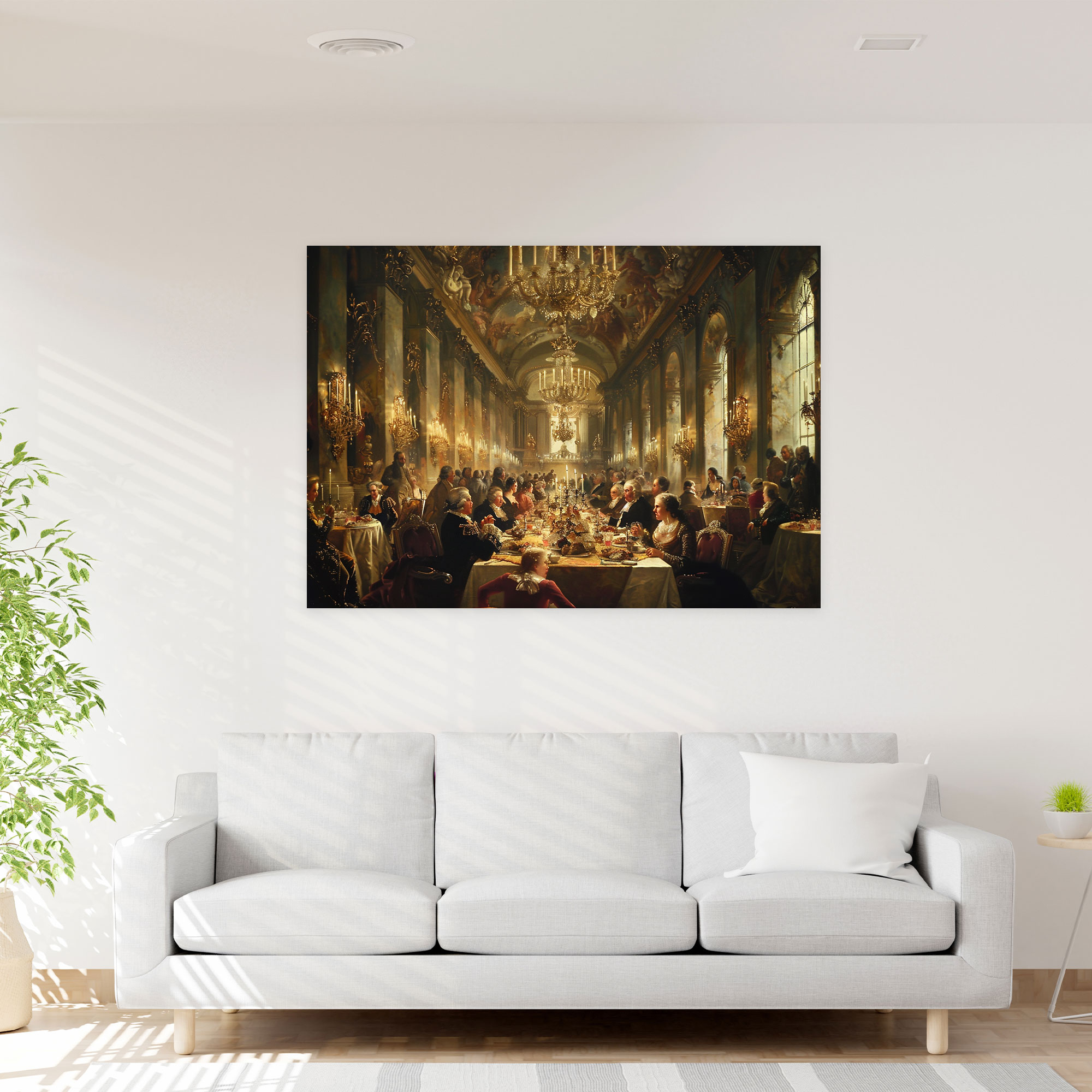 Rococo Dinner Party Wall Decoration - Rococo, Wall Decoration, Canvas Wall Art, Canvas Print
