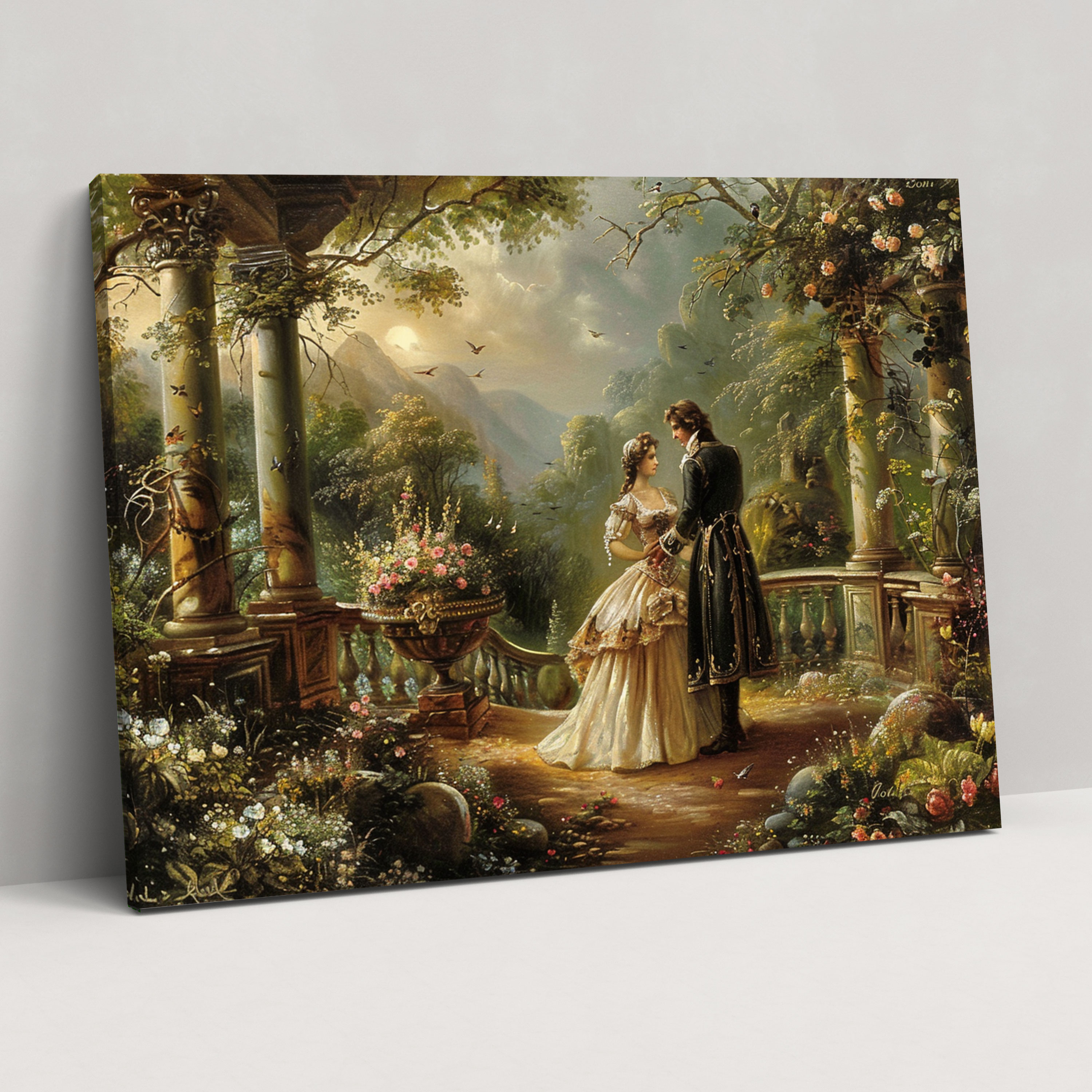 Rococo Lovers Canvas Print - Rococo, Canvas Print, Rococo Style Painting, Home Decoration