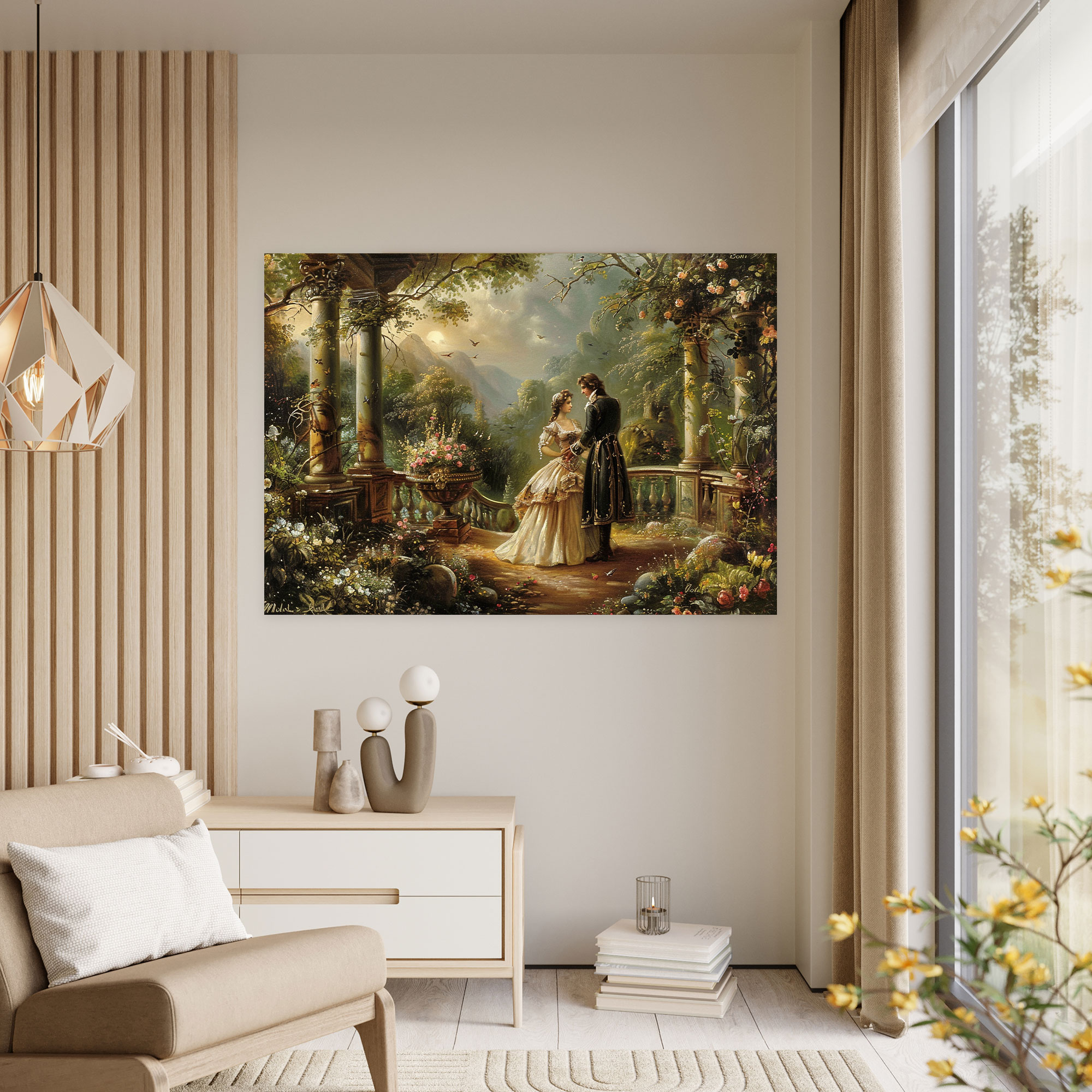 Rococo Lovers Canvas Print - Rococo, Canvas Print, Rococo Style Painting, Home Decoration
