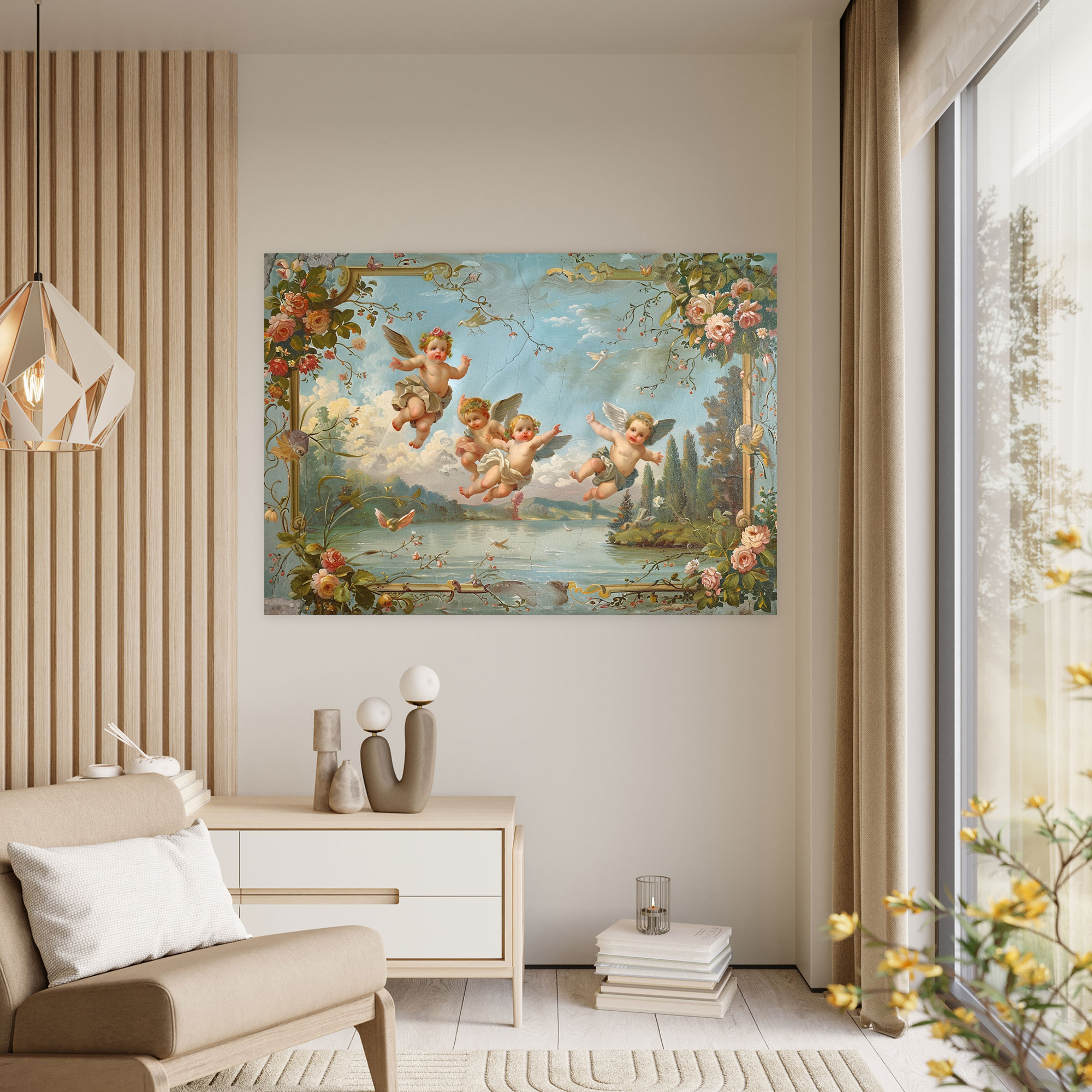 Rococo Style Painting Wall Art - Rococo, Home Decoration, Wall Art, Wall Decoration