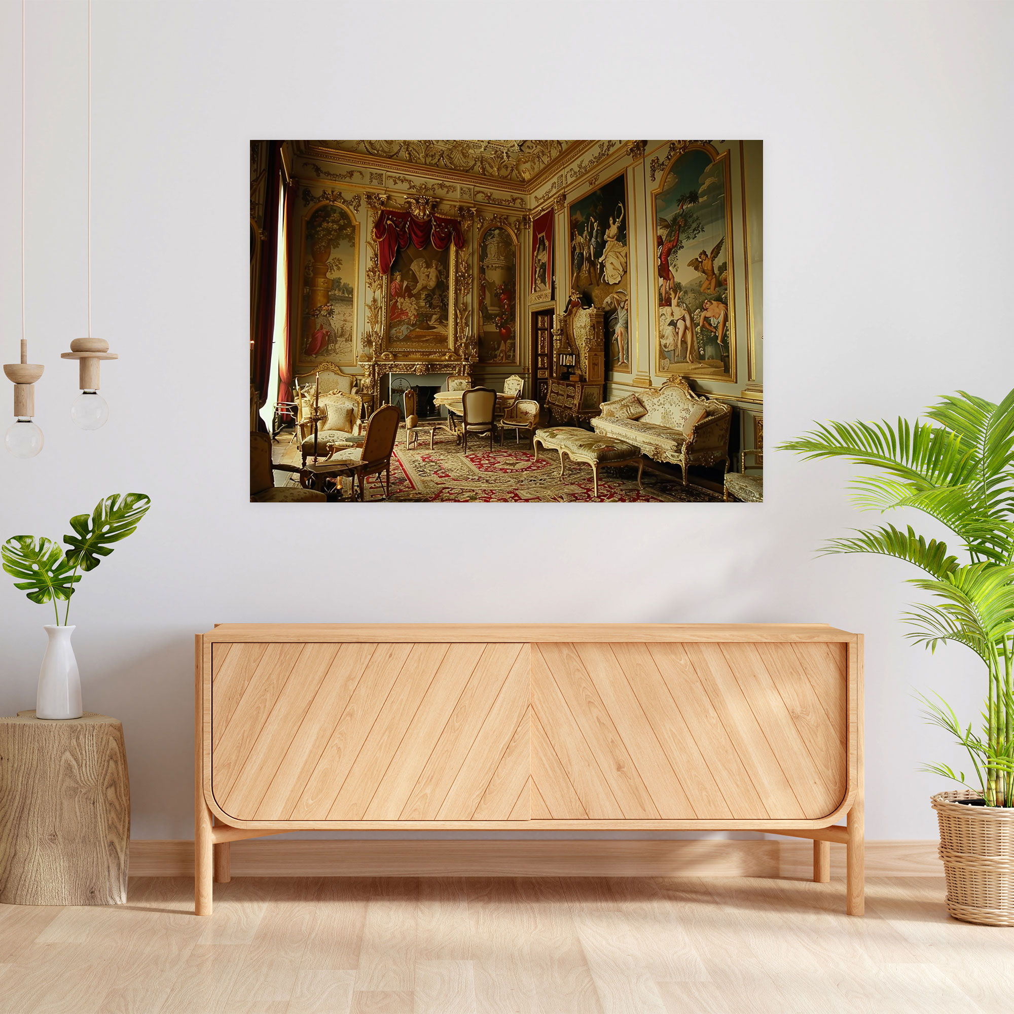 Rococo Style Painting Canvas Print - Rococo, Wall Art, Canvas Print, Home Decoration