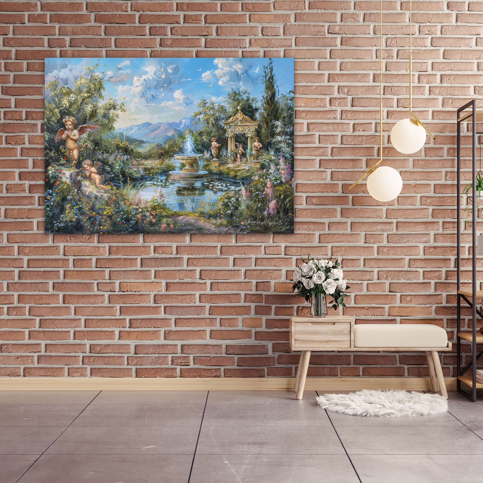 Rococo Style Painting Wall Decoration - Rococo, Canvas Wall Art, Home Decoration, Wall Decoration