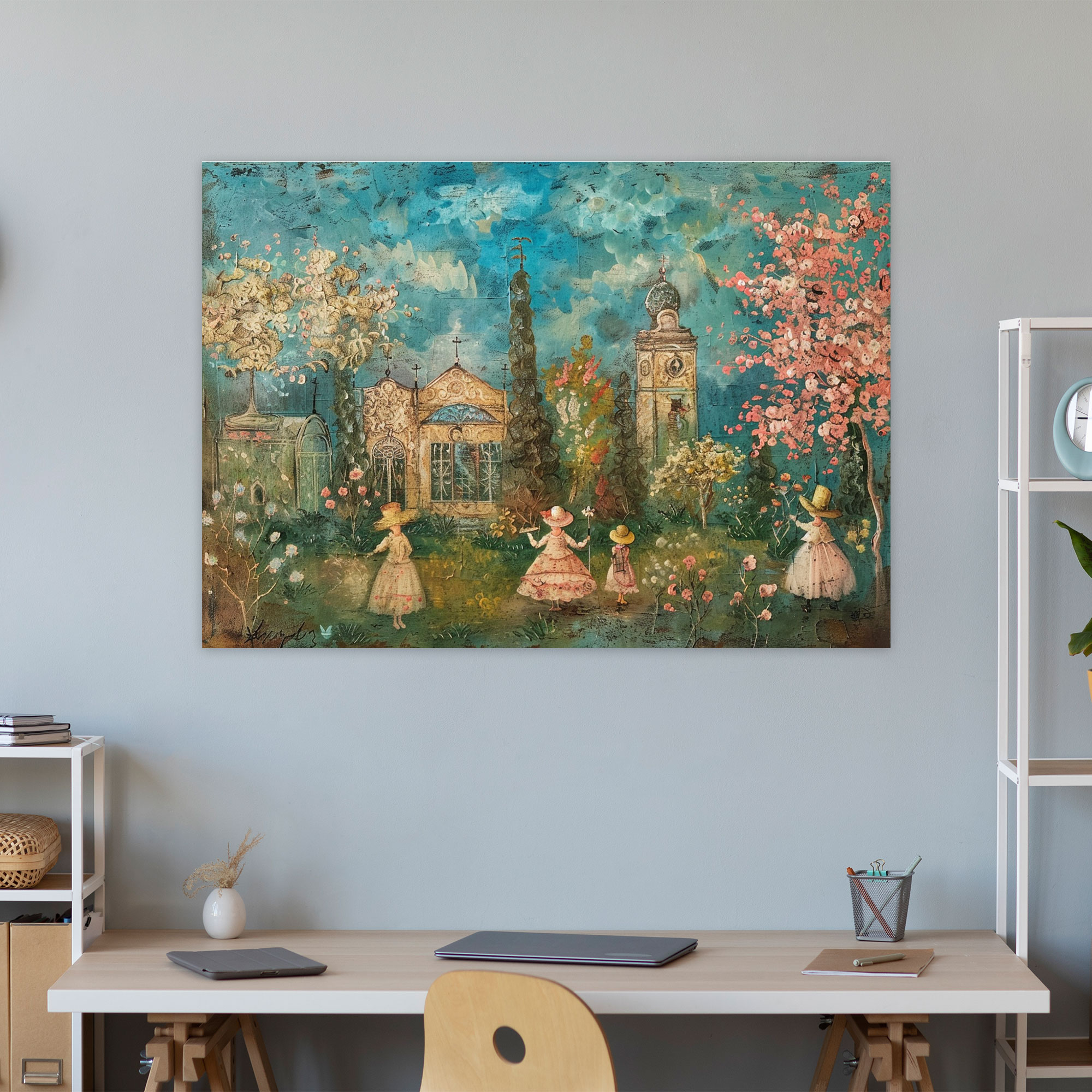 Whimsical Rococo Style Painting Wall Art - Rococo, Rococo Style Painting, Canvas, Canvas Wall Art