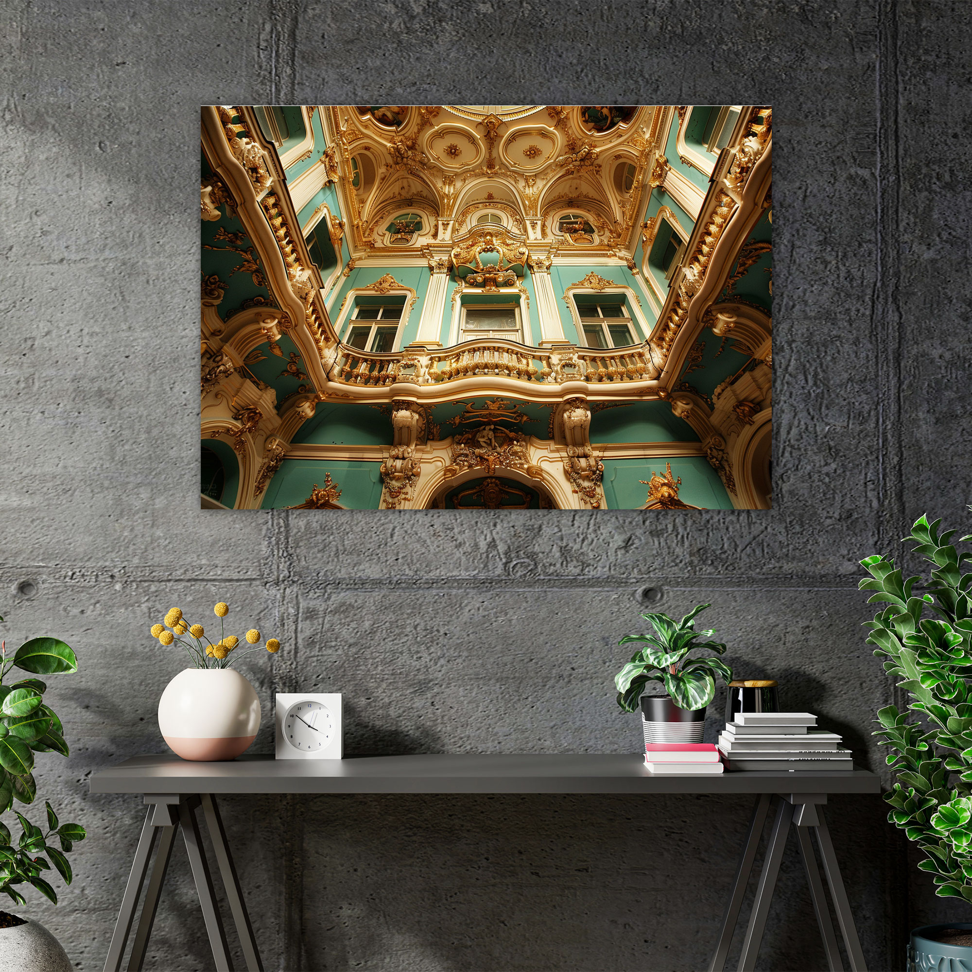 Ornate Rococo Style Painting Wall Decoration - Rococo, Canvas, Rococo Style Painting, Canvas Wall Art