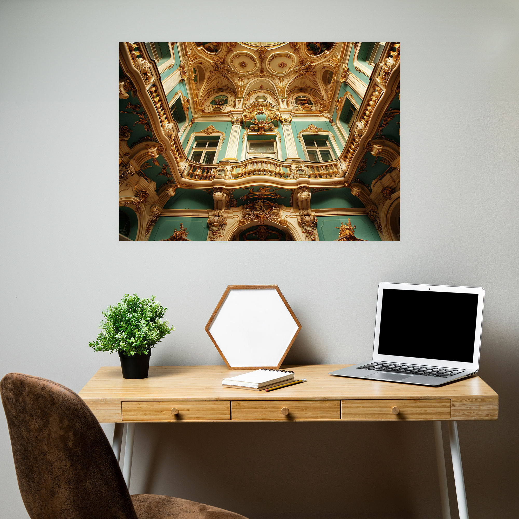 Ornate Rococo Style Painting Wall Decoration - Rococo, Canvas, Rococo Style Painting, Canvas Wall Art