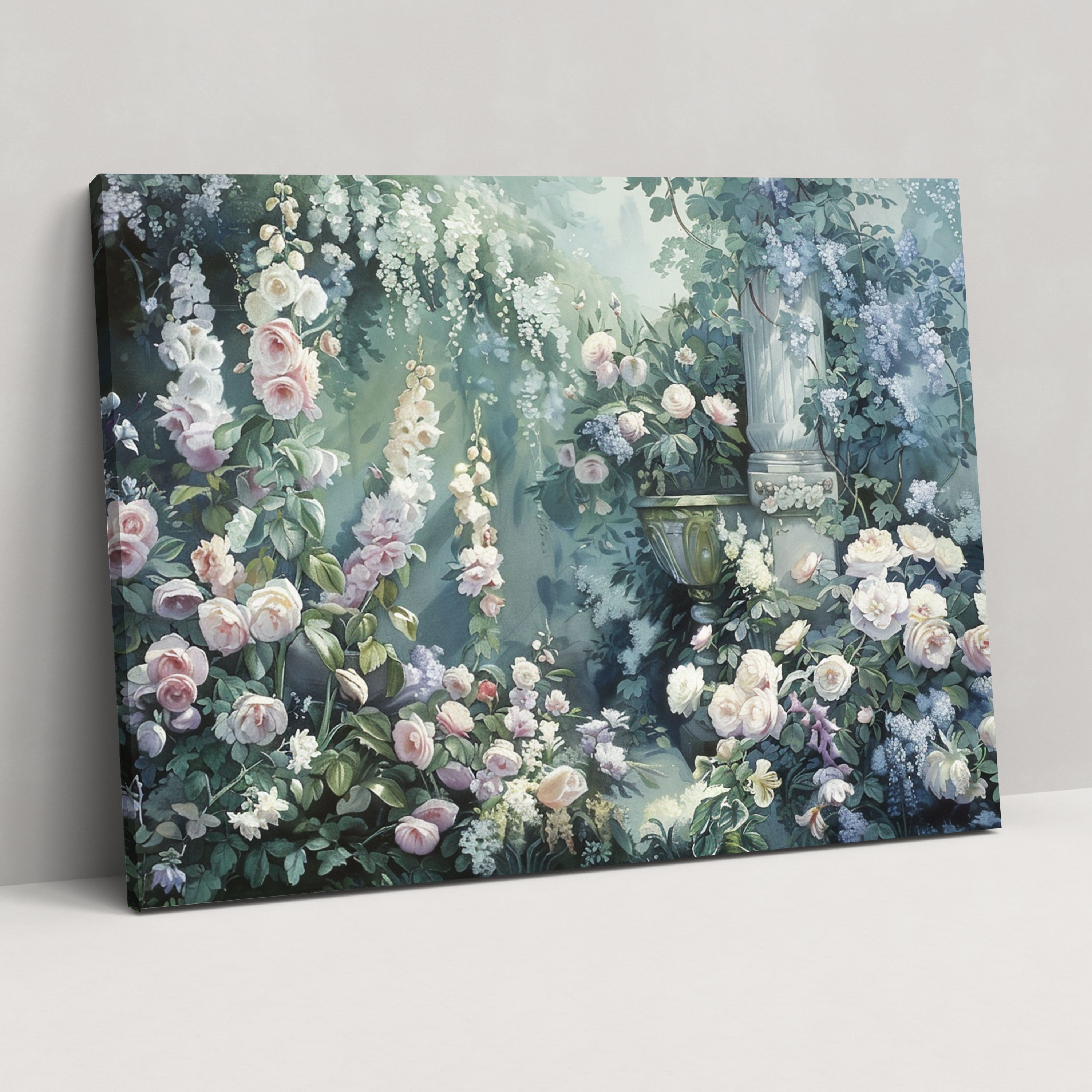 Serene Rococo Style Painting Wall Art - Rococo, Wall Art, Canvas, Home Decoration