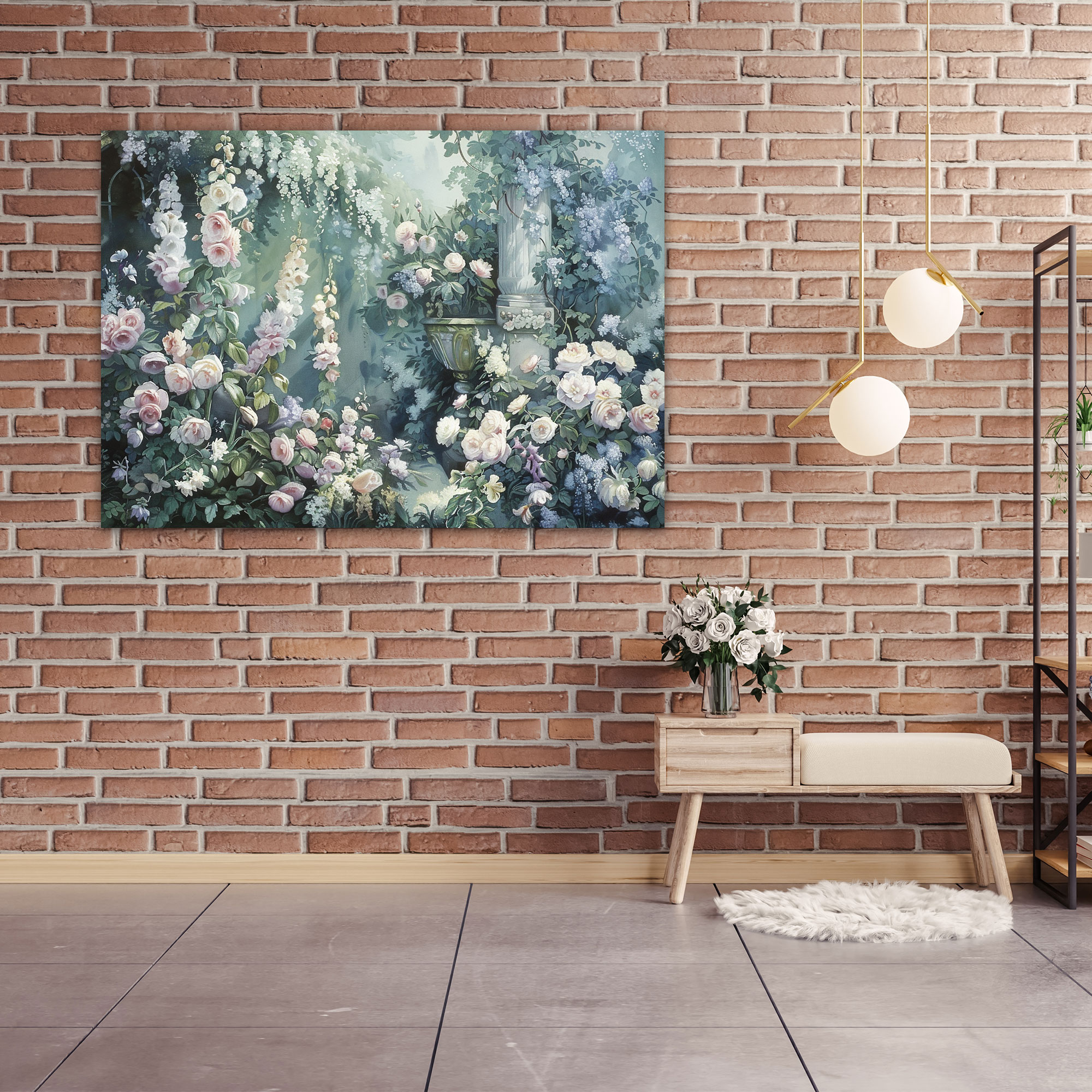 Serene Rococo Style Painting Wall Art - Rococo, Wall Art, Canvas, Home Decoration