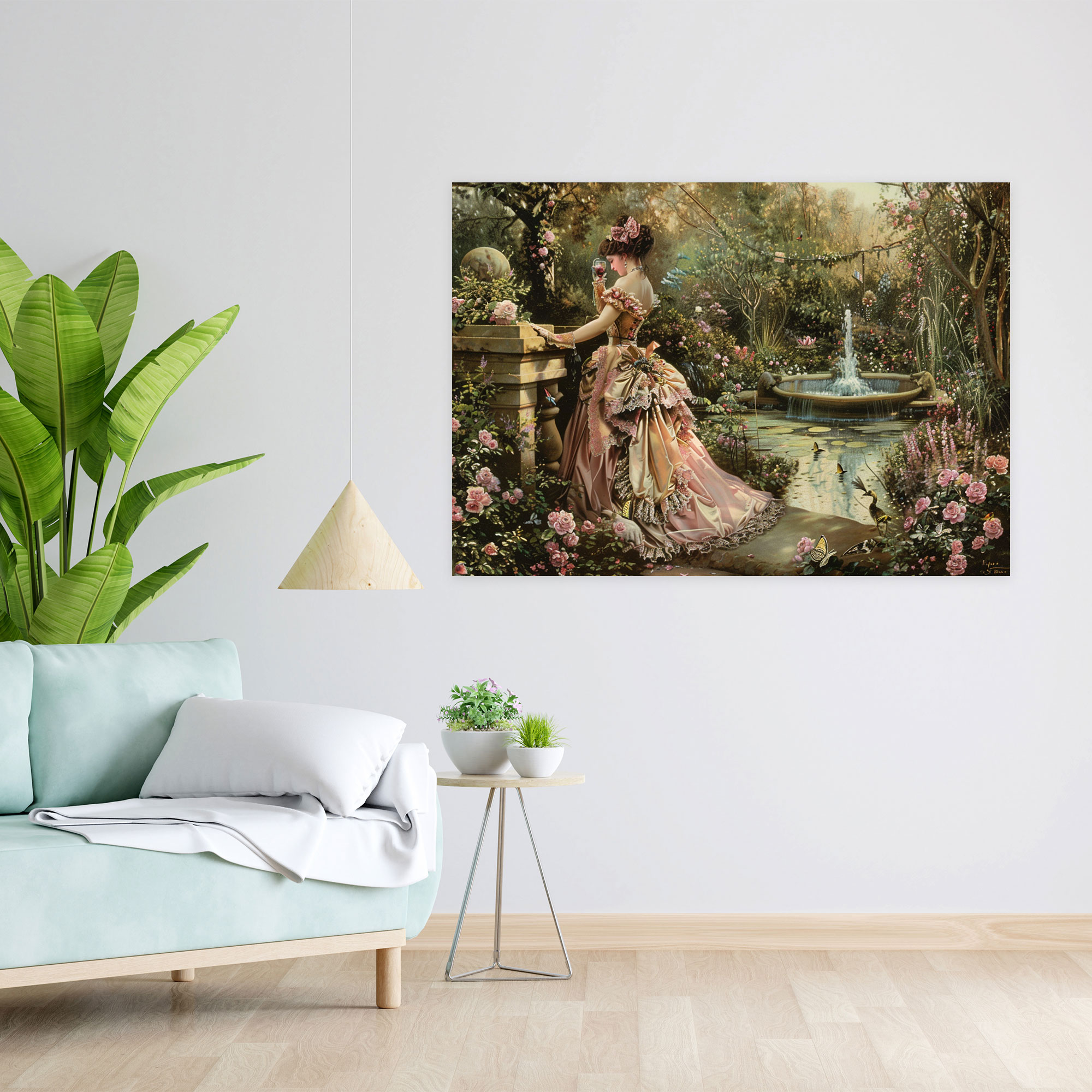 Rococo Style Painting Canvas Print - Rococo, Canvas Wall Art, Wall Art, Home Decoration