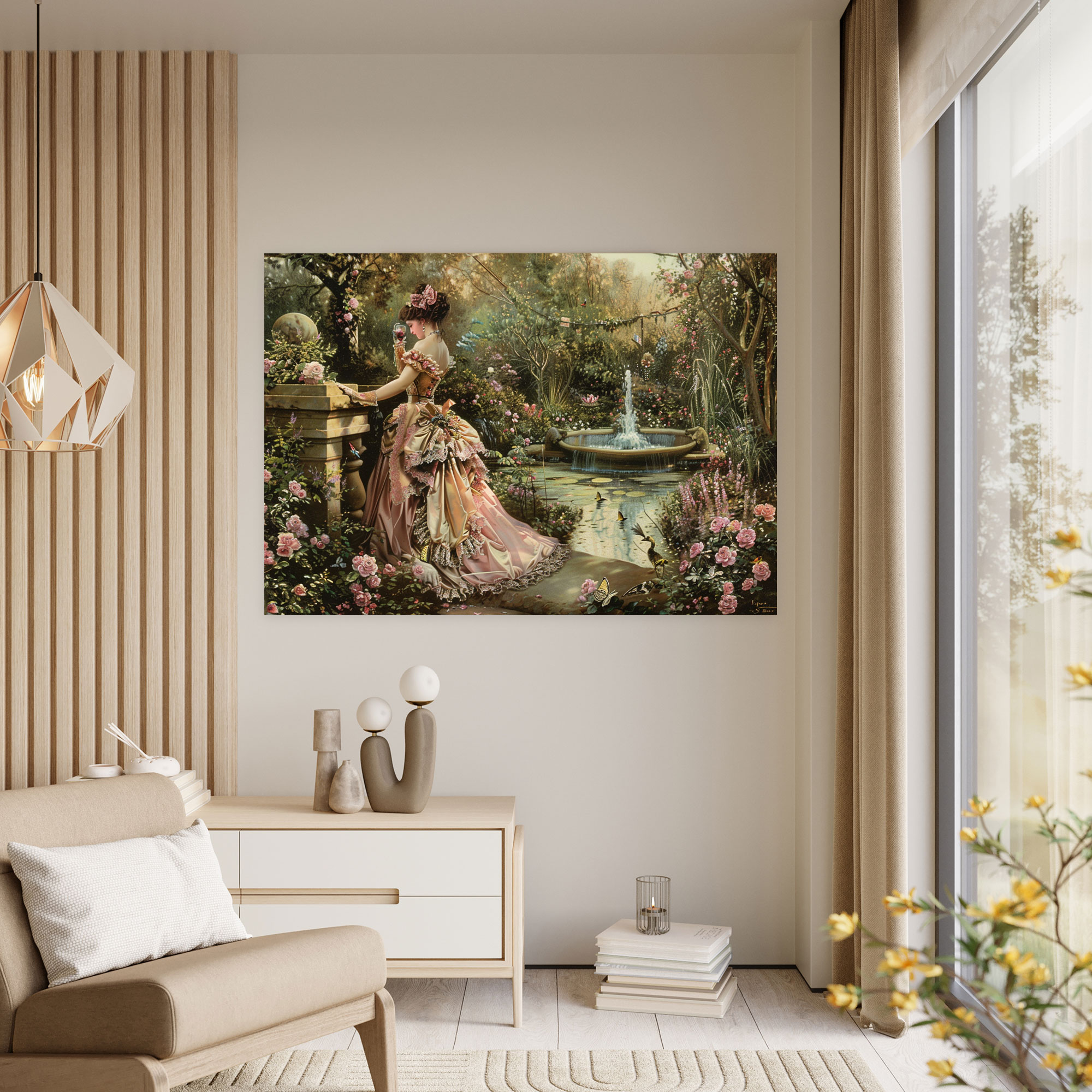 Rococo Style Painting Canvas Print - Rococo, Canvas Wall Art, Wall Art, Home Decoration