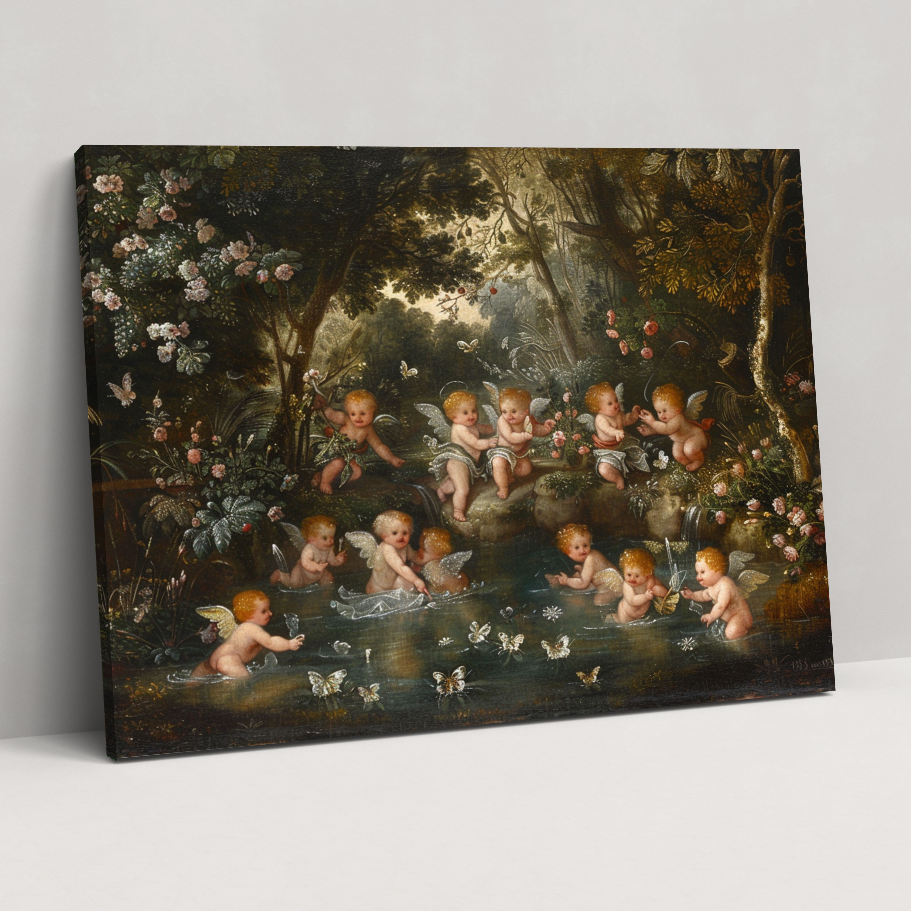 Rococo Style Painting Wall Decoration - Rococo, Home Decoration, Canvas Print, Canvas