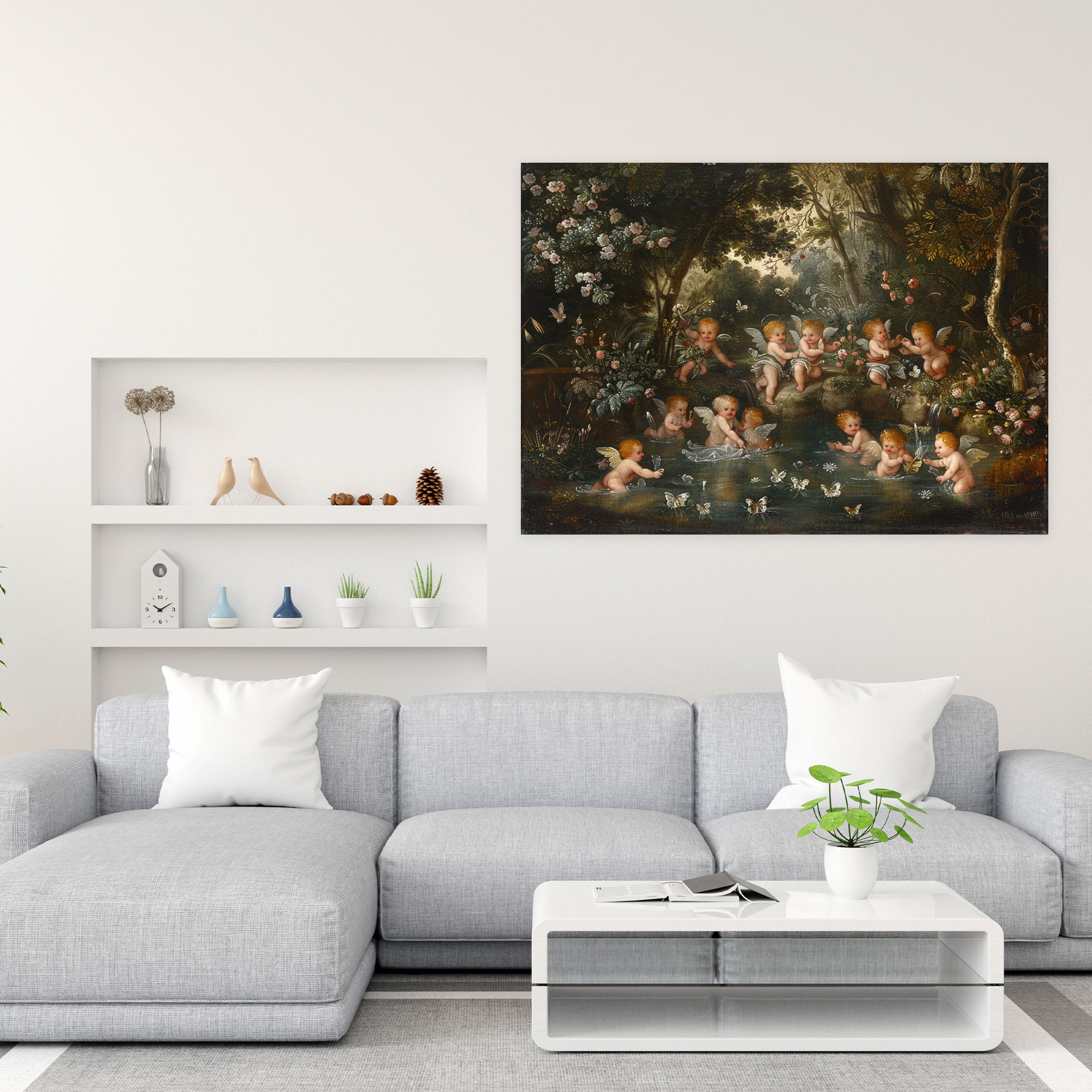 Rococo Style Painting Wall Decoration - Rococo, Home Decoration, Canvas Print, Canvas