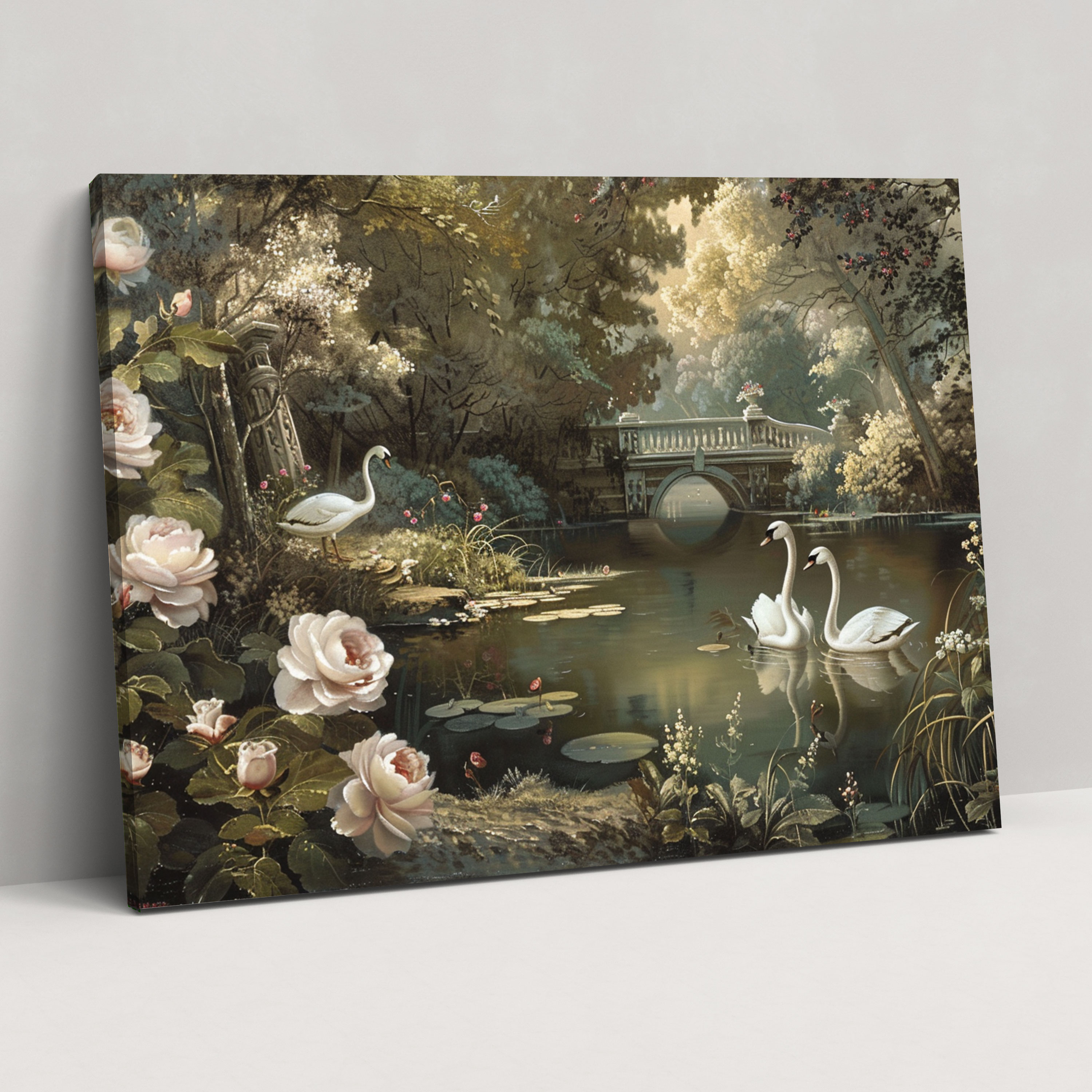 Rococo Style Painting Wall Decoration - Rococo, Canvas Wall Art, Floral Motifs, Rococo Style Painting