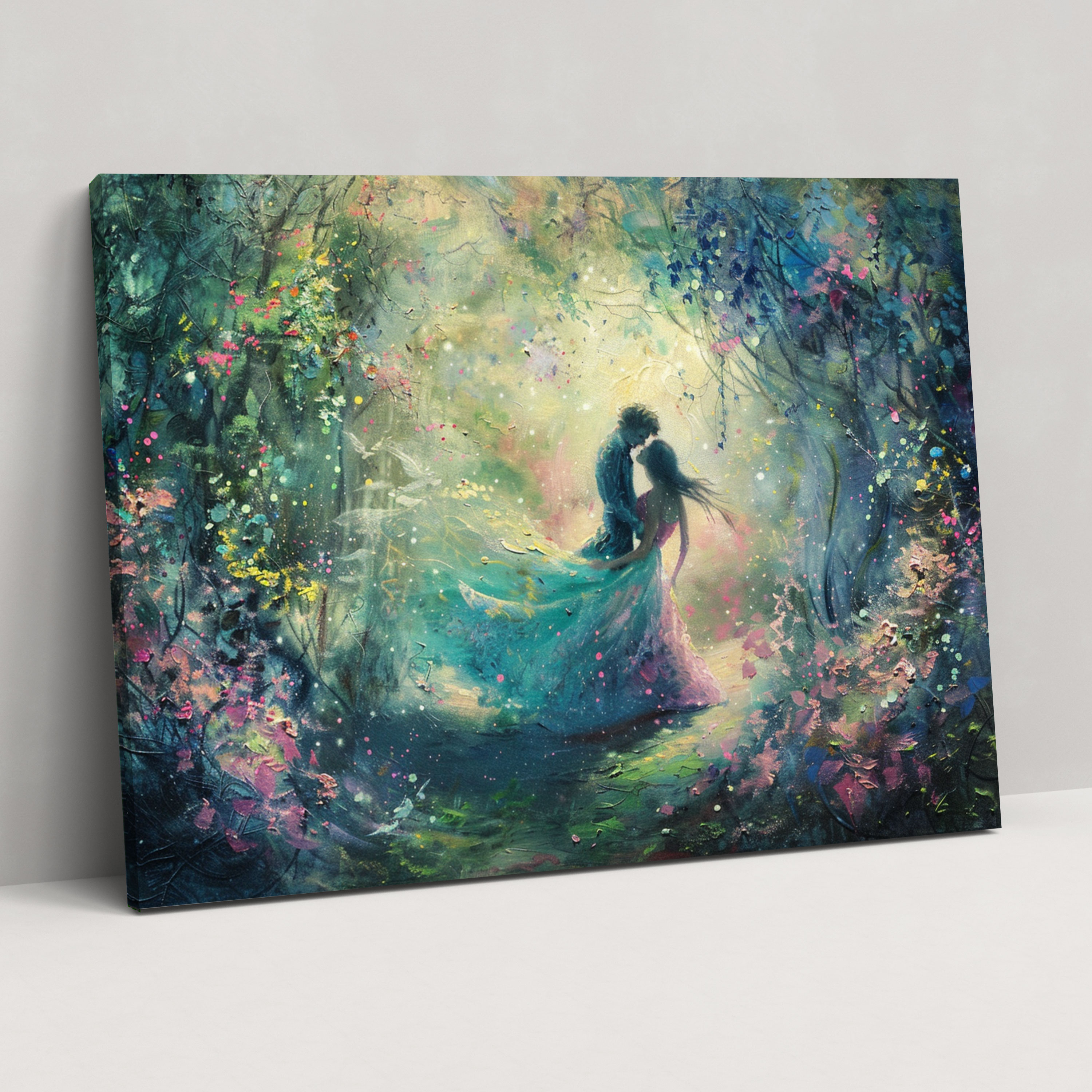 Rococo Style Painting Canvas Print - Rococo, Home Decoration, Canvas, Romantic Couple