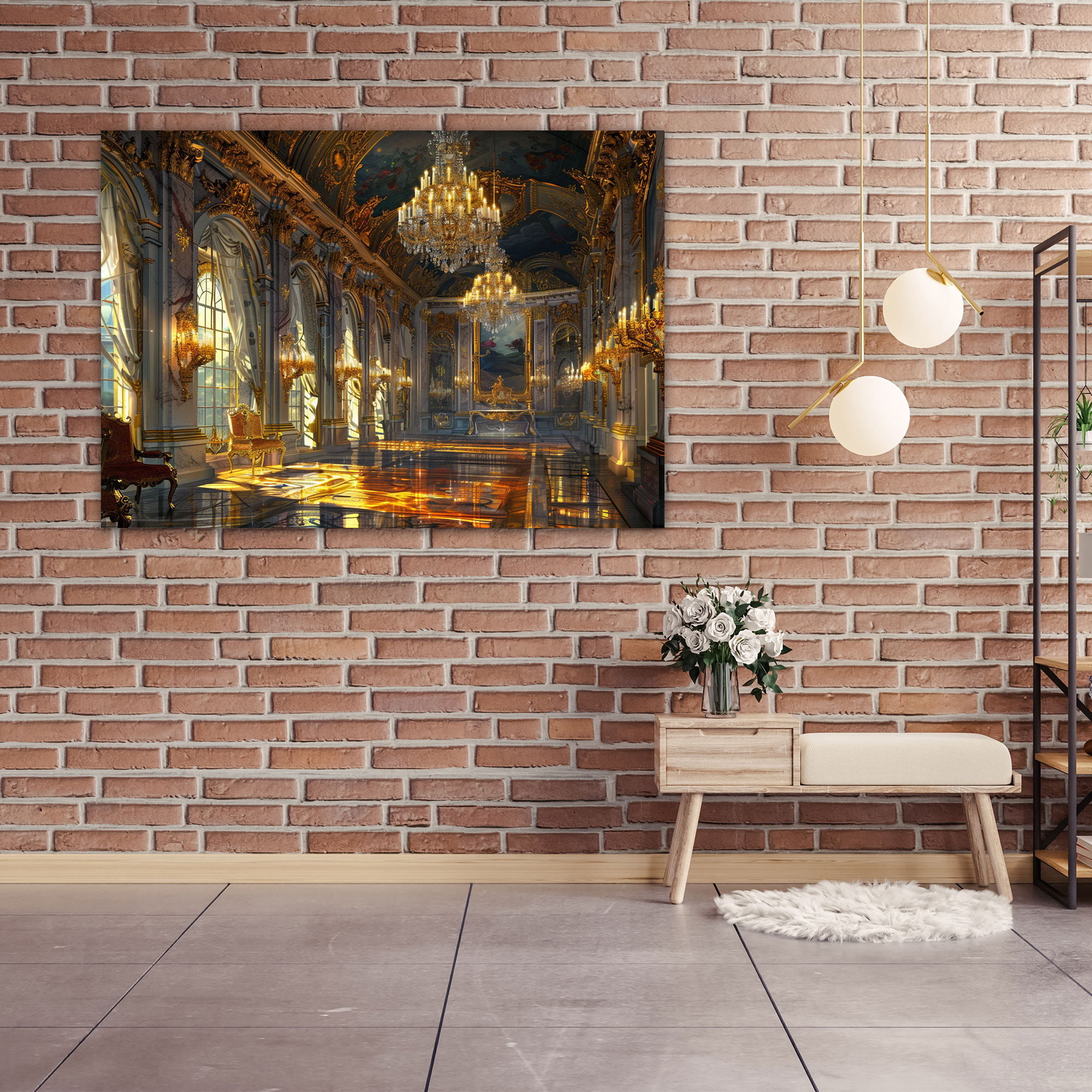 Rococo Style Painting Wall Art - Rococo, Wall Decoration, Palace Interior, Home Decoration