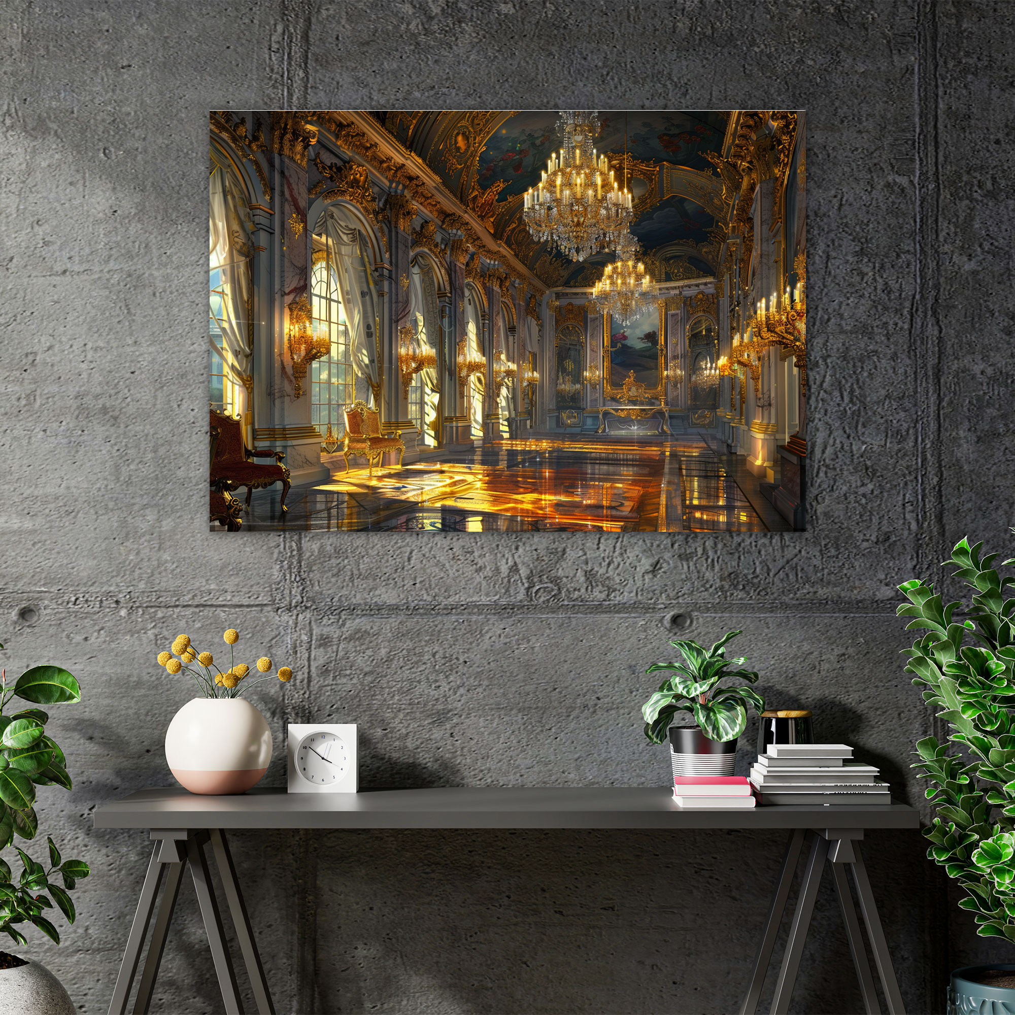 Rococo Style Painting Wall Art - Rococo, Wall Decoration, Palace Interior, Home Decoration