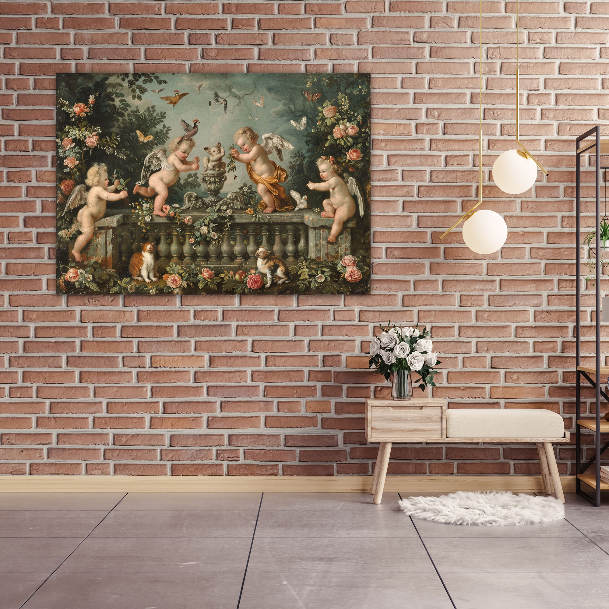 Rococo Style Painting Canvas Print - Rococo, Canvas Print, Wall Art, Canvas