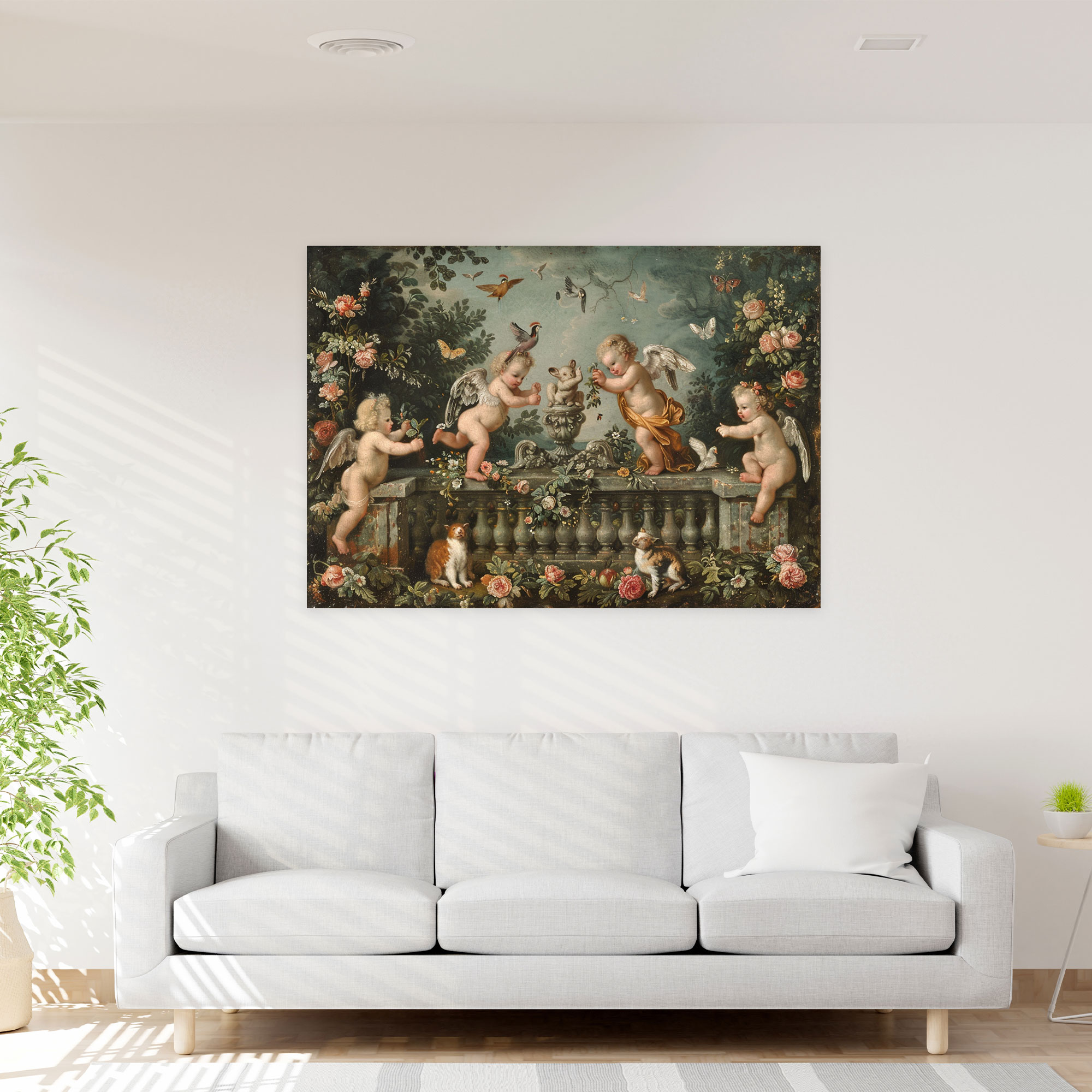 Rococo Style Painting Canvas Print - Rococo, Canvas Print, Wall Art, Canvas