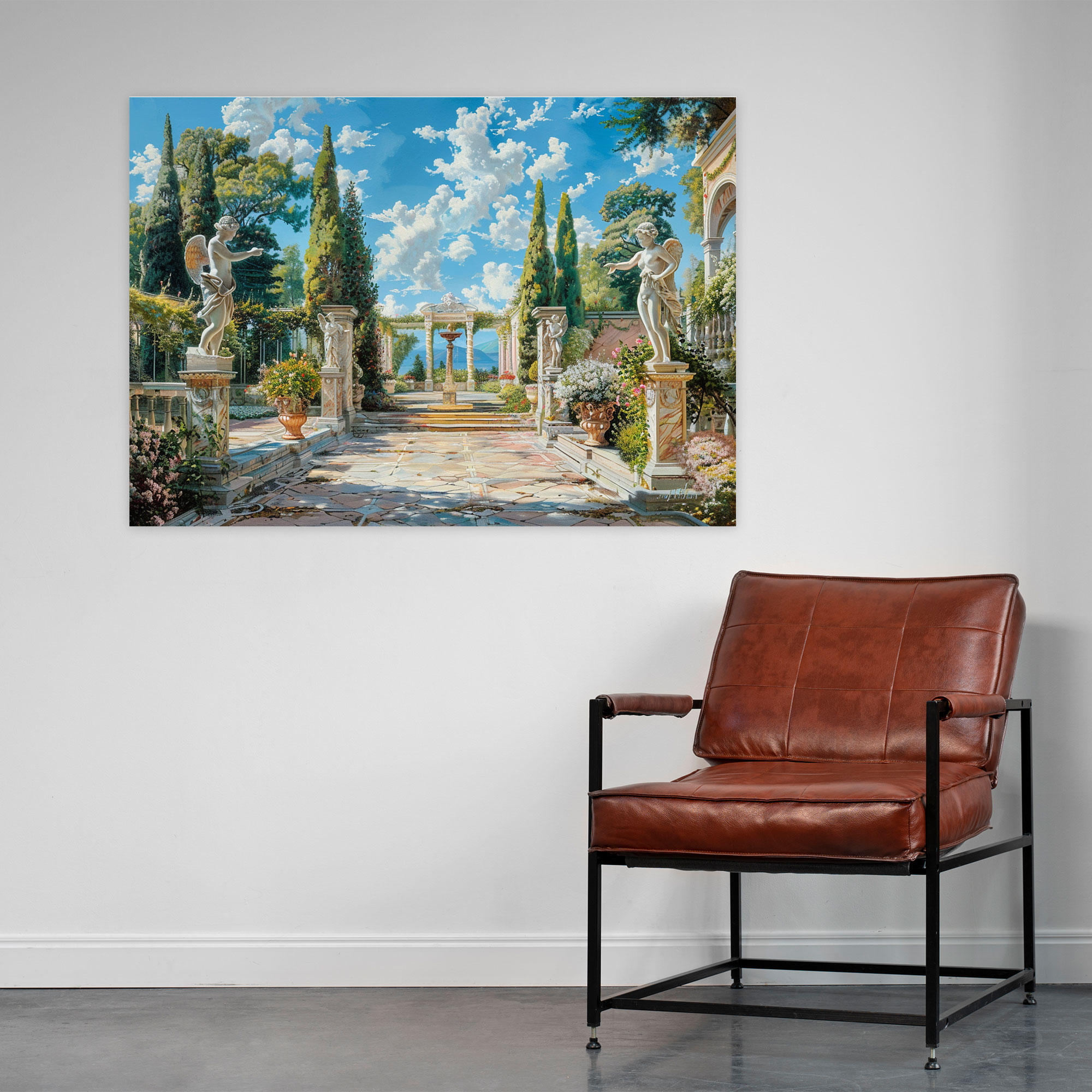 Rococo Style Painting Canvas Print - Rococo, Home Decoration, Wall Art, Canvas Wall Art