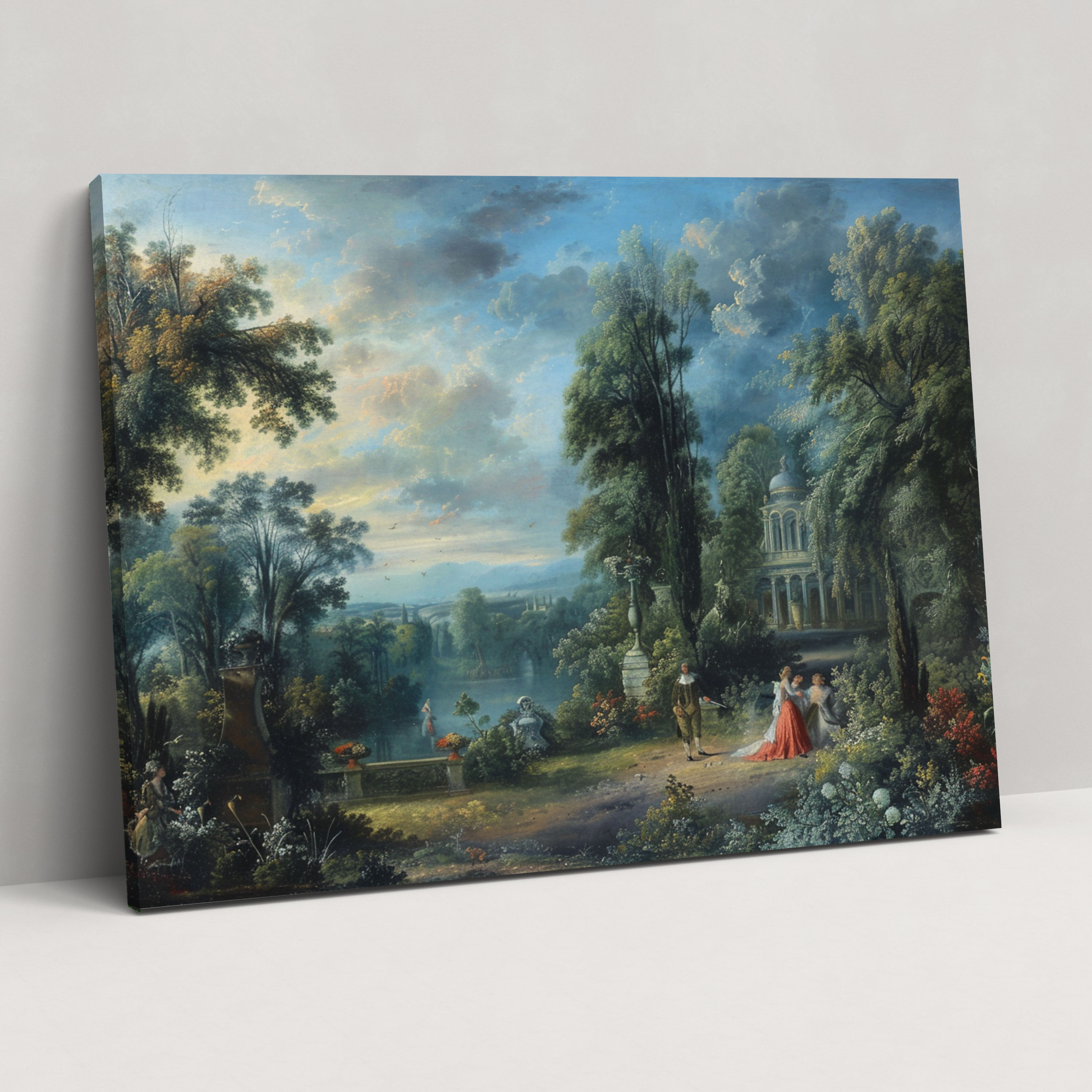 Rococo Style Painting Canvas Print - Rococo, Home Decoration, Wall Decoration, Rococo Style Painting