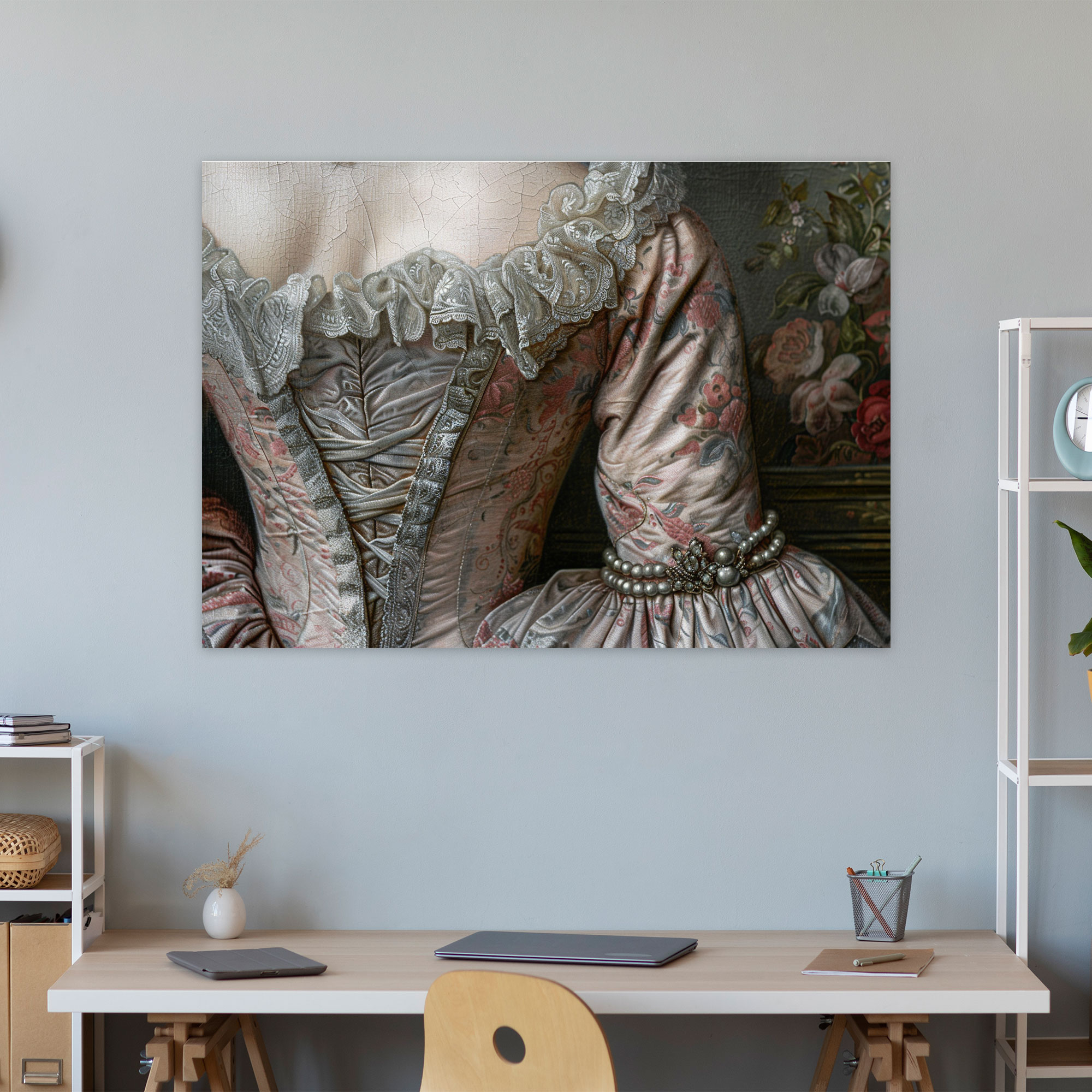 Rococo Style Painting Canvas Print - Rococo, Canvas, Canvas Print, Home Decoration