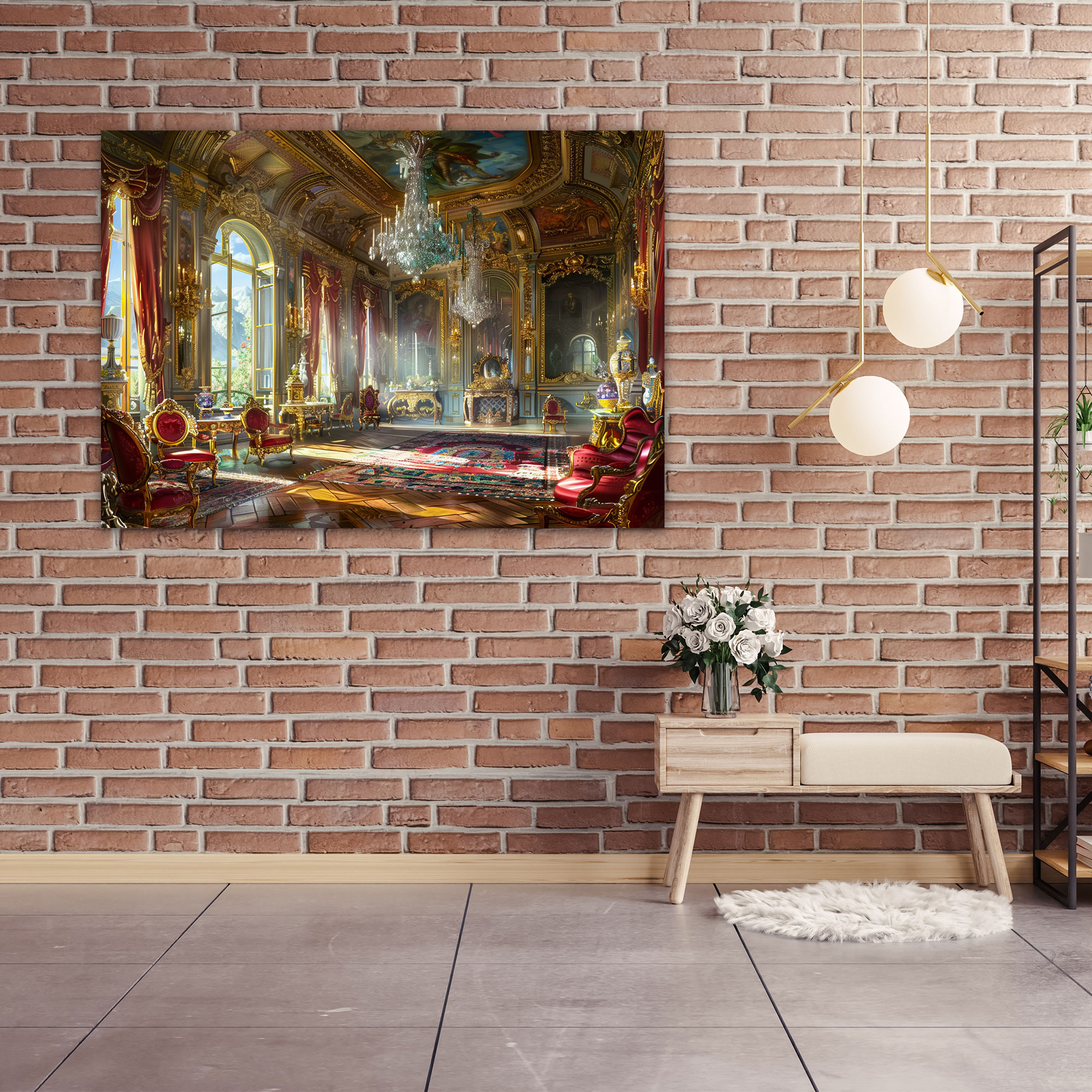 Rococo Style Painting Canvas Print - Rococo, Canvas Wall Art, Home Decoration, Canvas