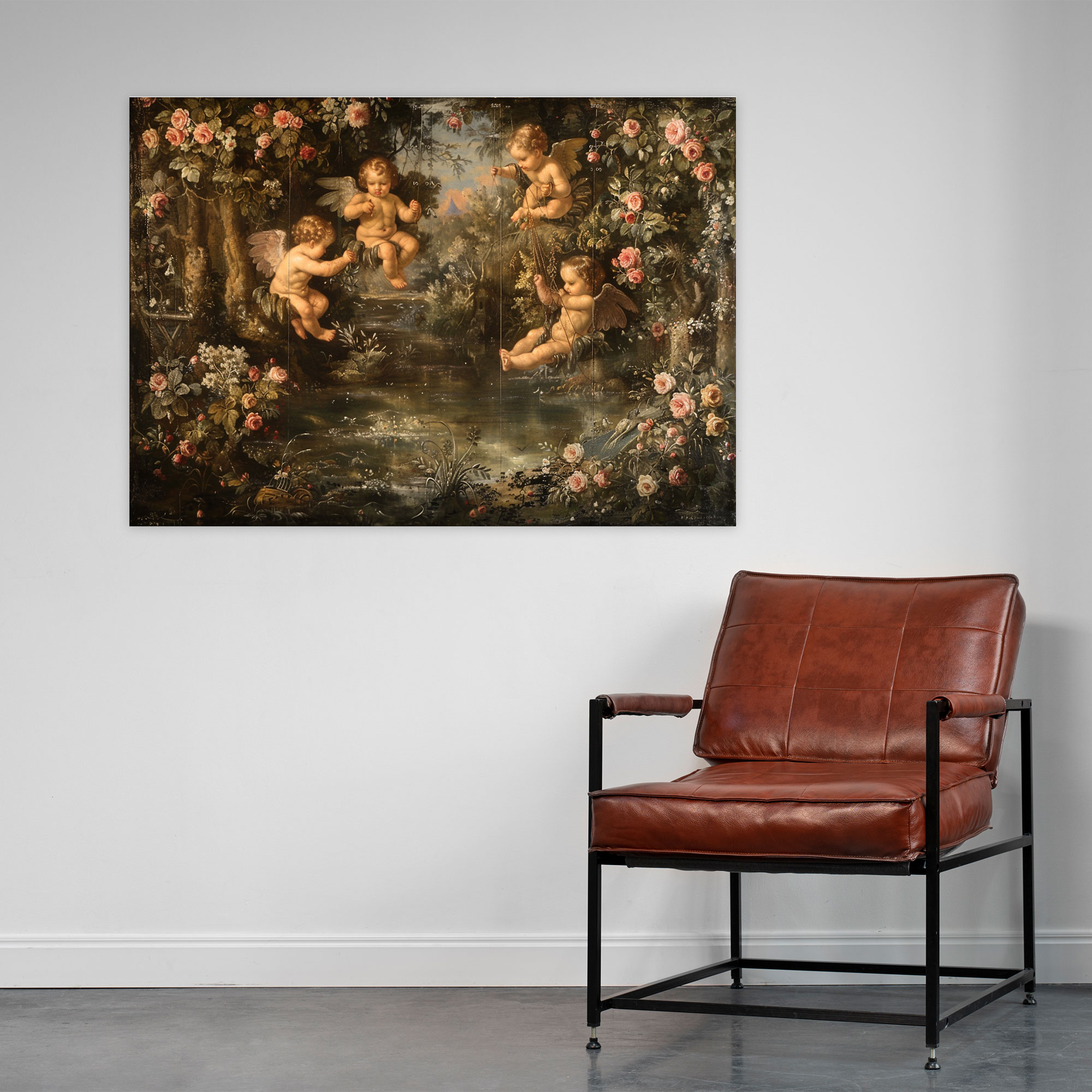 Rococo Style Painting Wall Art - Rococo, Canvas Print, Canvas Wall Art, Wall Decoration