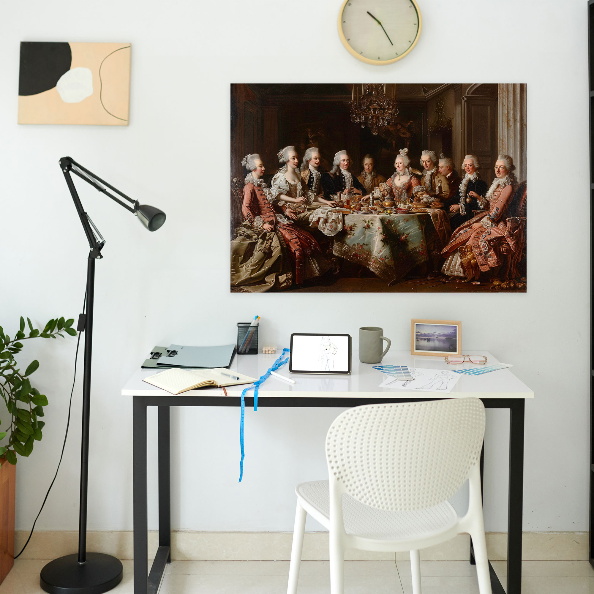 Rococo Style Painting Canvas Print - Rococo, Wall Decoration, Wall Art, Canvas Wall Art