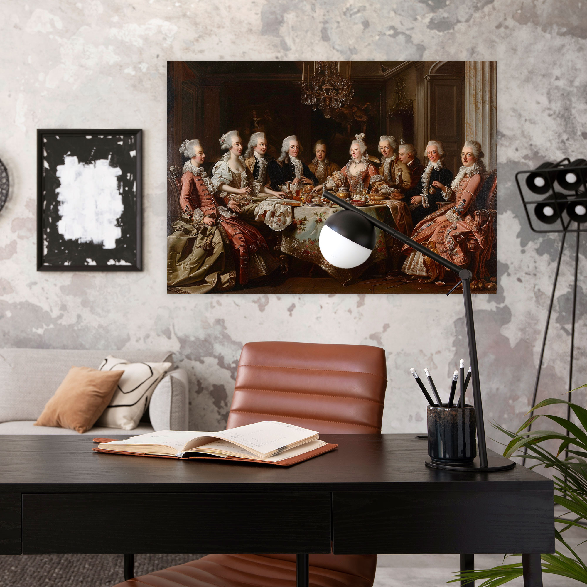 Rococo Style Painting Canvas Print - Rococo, Wall Decoration, Wall Art, Canvas Wall Art