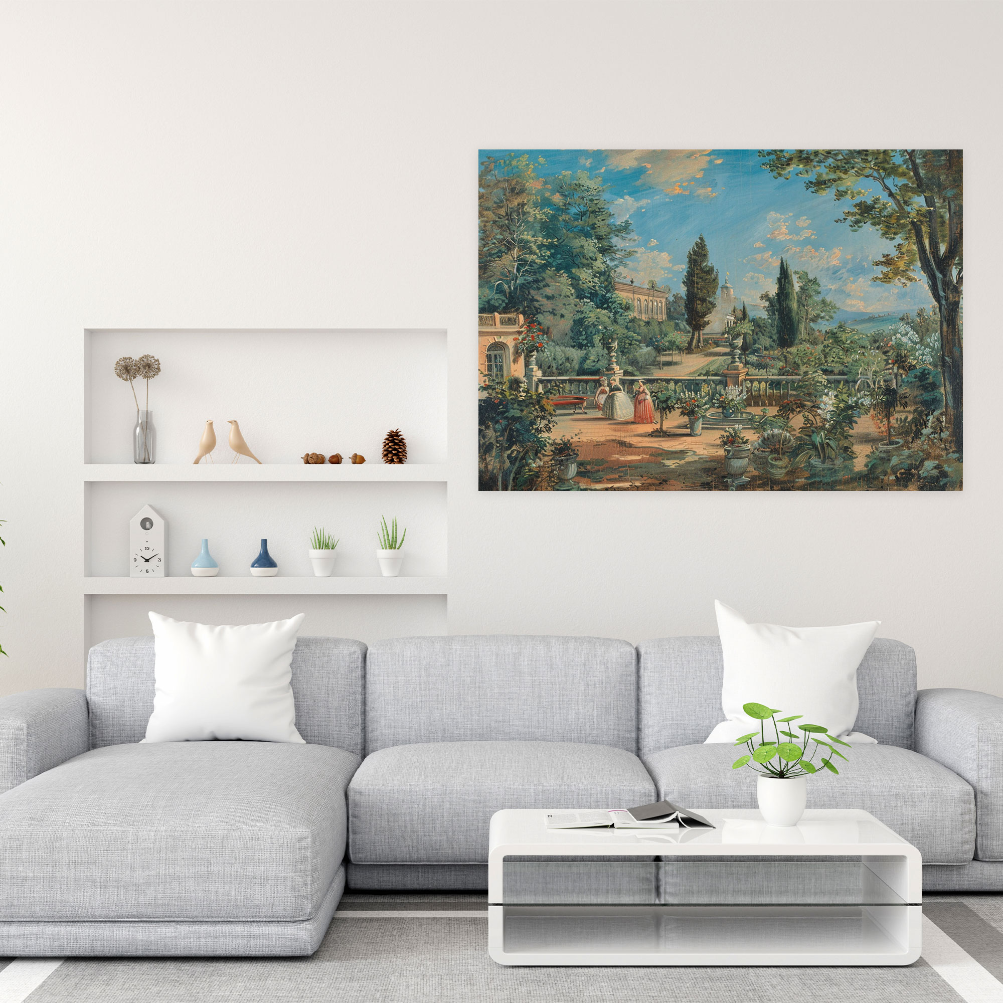 Rococo Style Painting Canvas Print - Rococo, Home Decoration, Canvas Wall Art, Wall Decoration