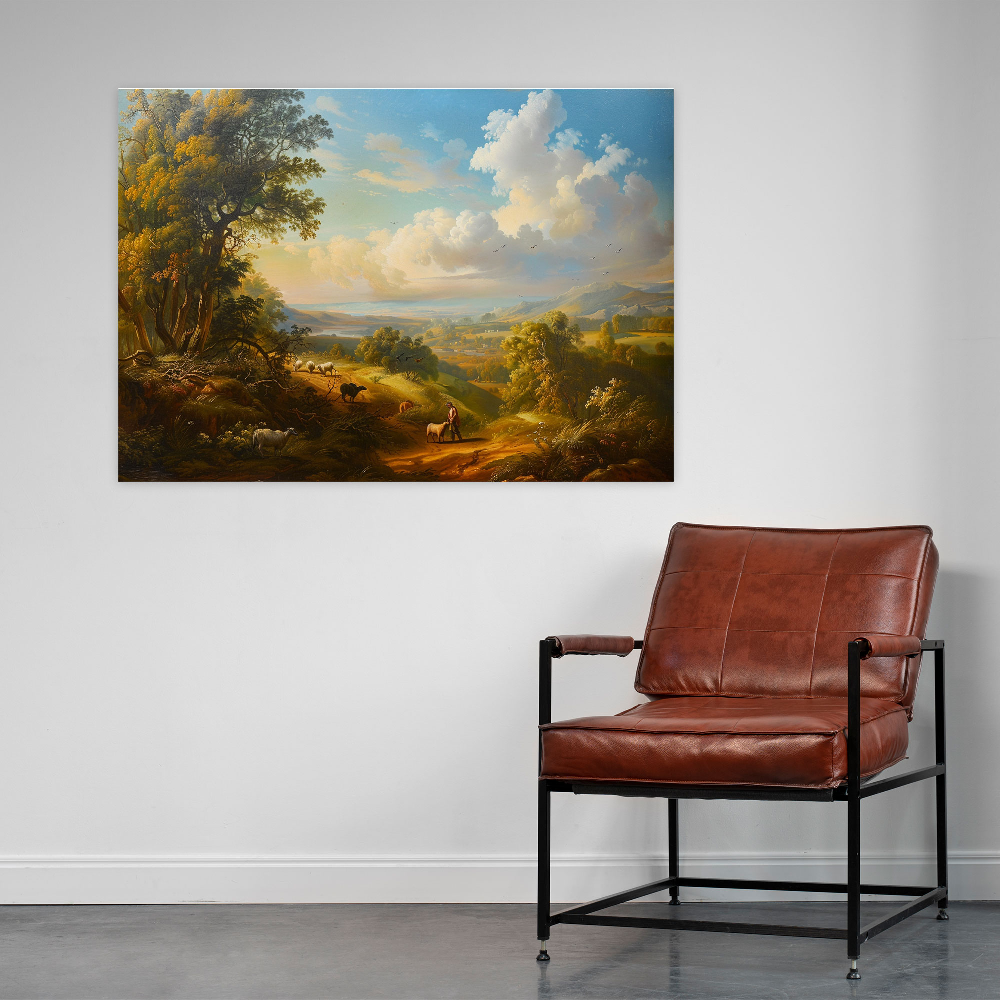 Rococo Style Painting Canvas Print - Rococo, Home Decoration, Canvas, Wall Art