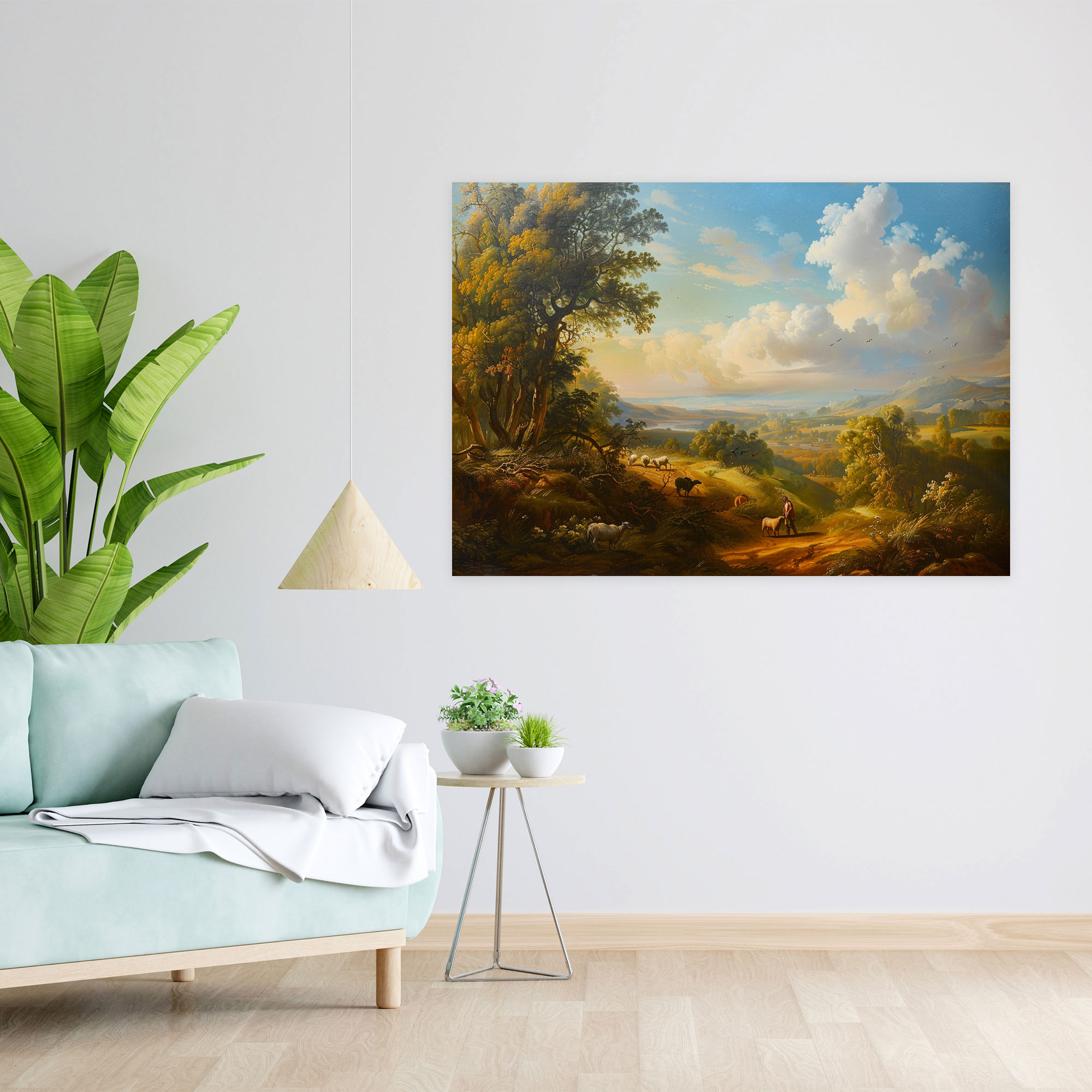 Rococo Style Painting Canvas Print - Rococo, Home Decoration, Canvas, Wall Art