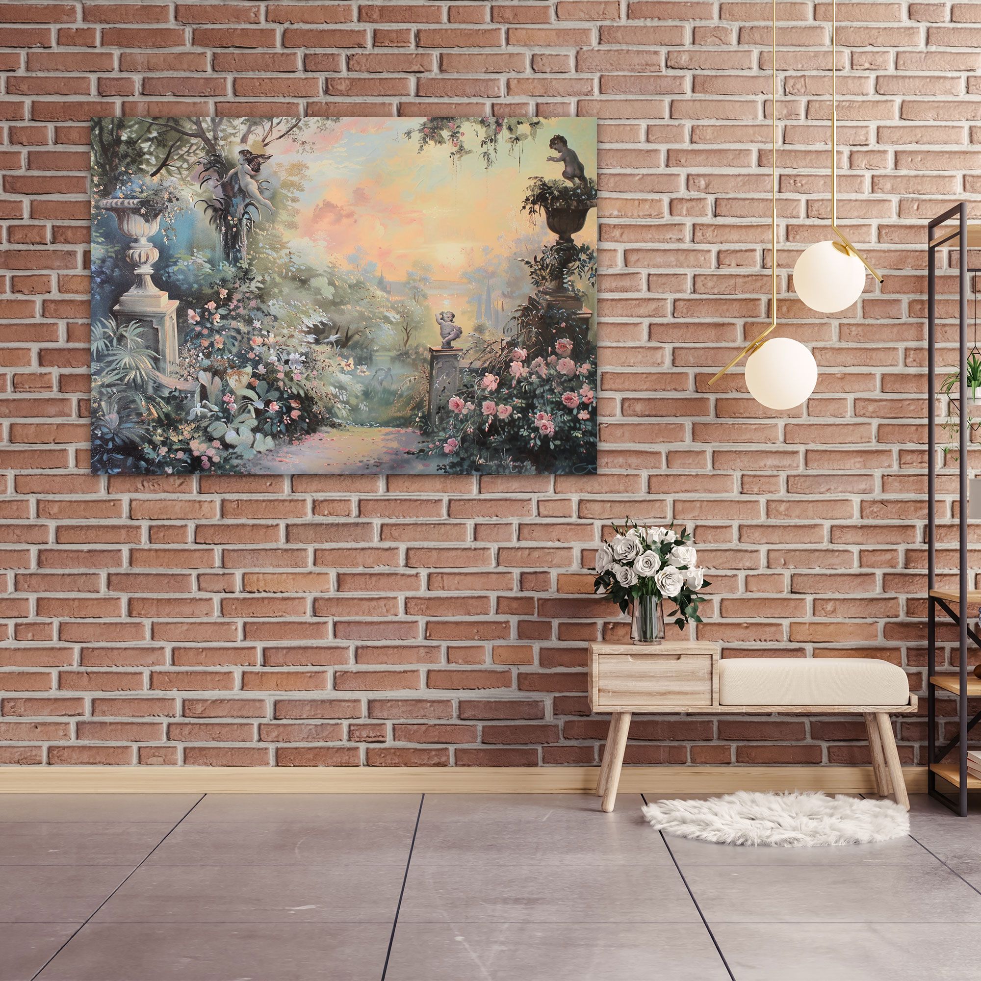 Rococo Style Painting Wall Decoration - Rococo, Home Decoration, Canvas, Canvas Wall Art