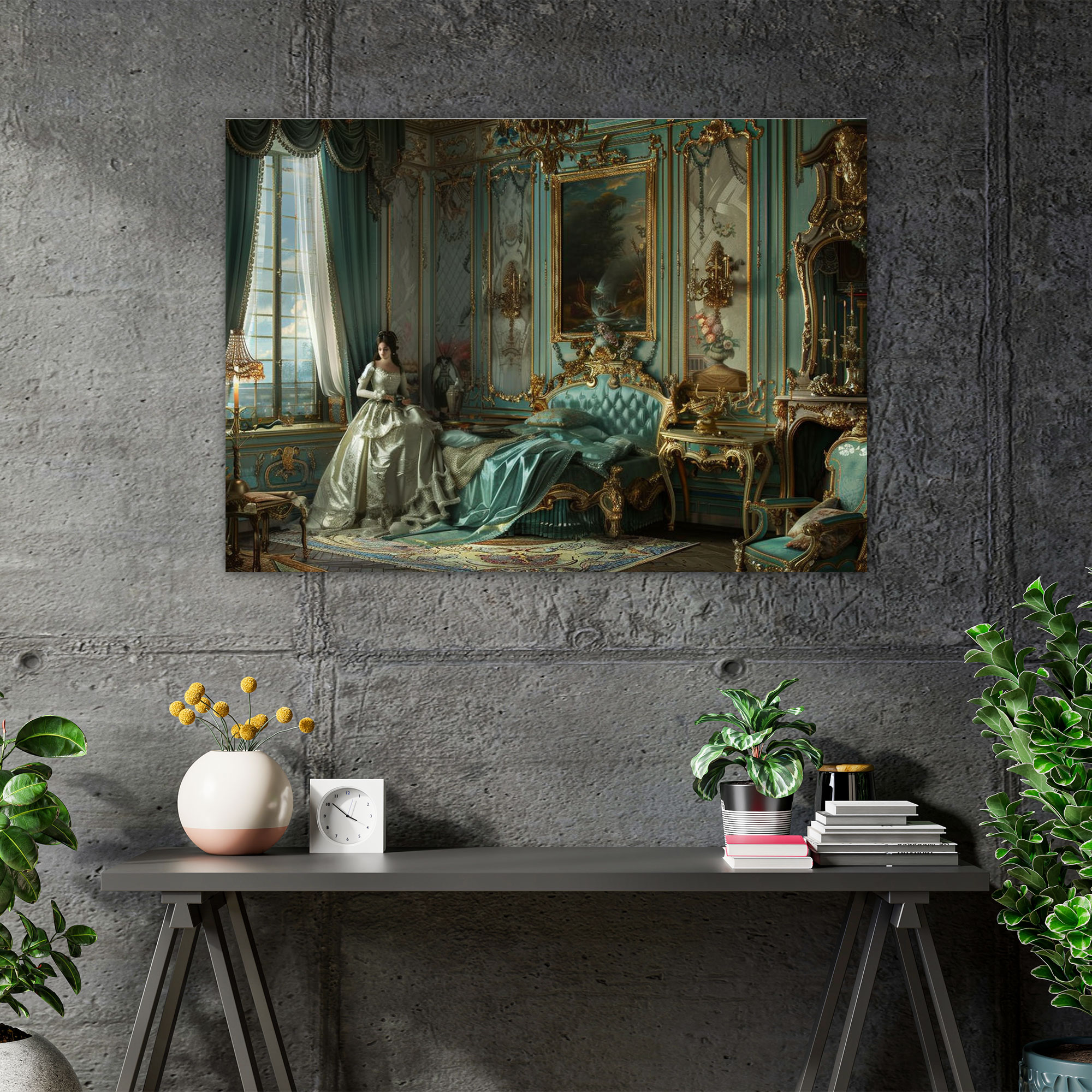 Rococo Style Painting Canvas Print - Rococo, Rococo Style Painting, Home Decoration, Canvas