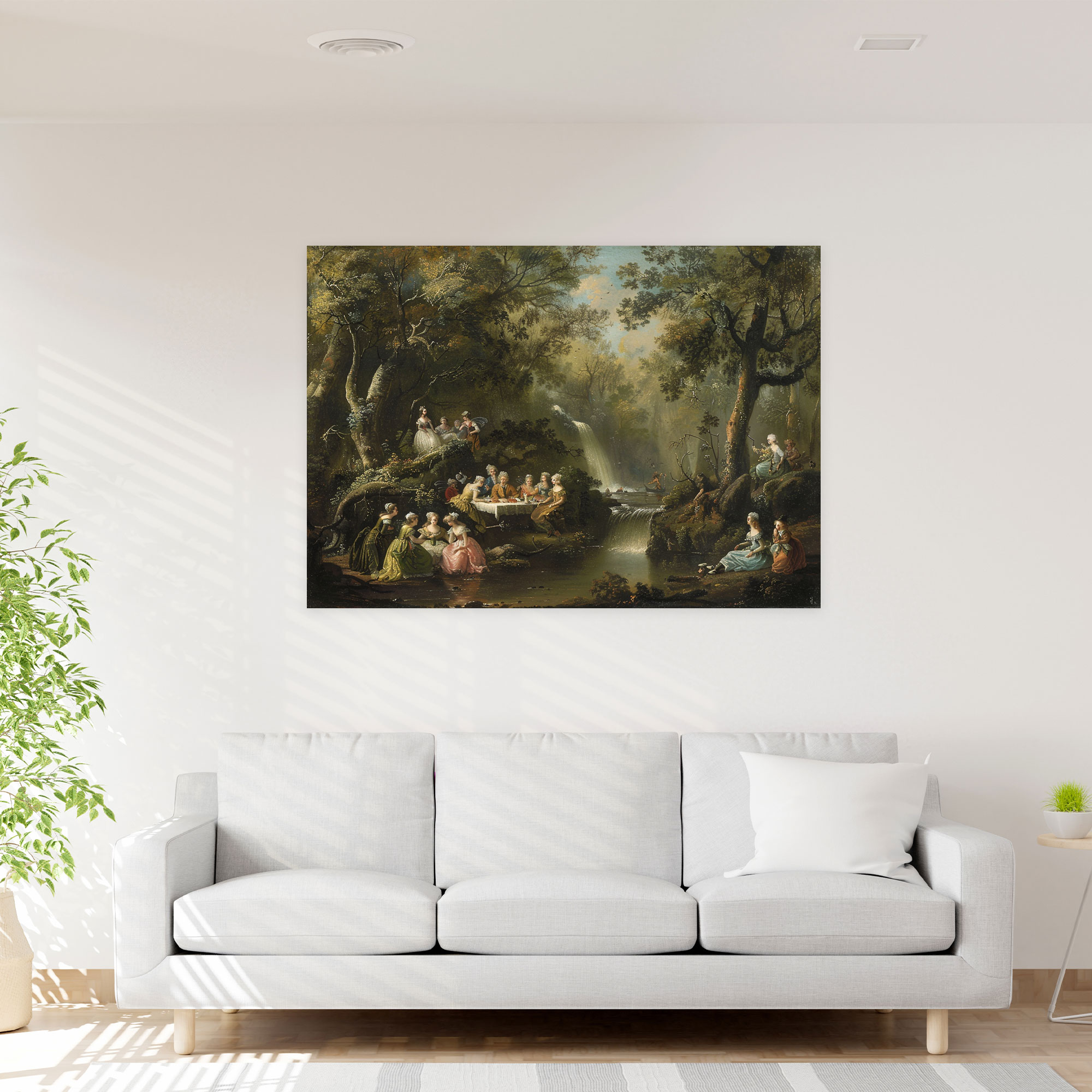 Rococo Style Painting Wall Art - Rococo, Canvas Wall Art, Wall Decoration, Canvas