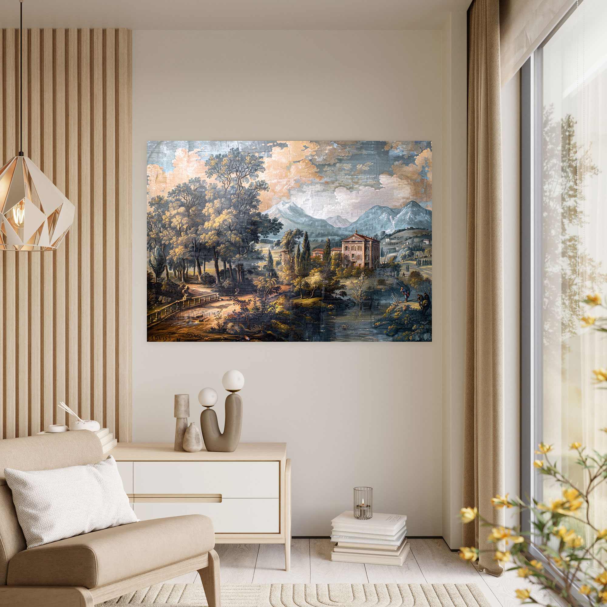Rococo Style Painting Canvas Print - Rococo, Canvas Print, Canvas Wall Art, Wall Decoration
