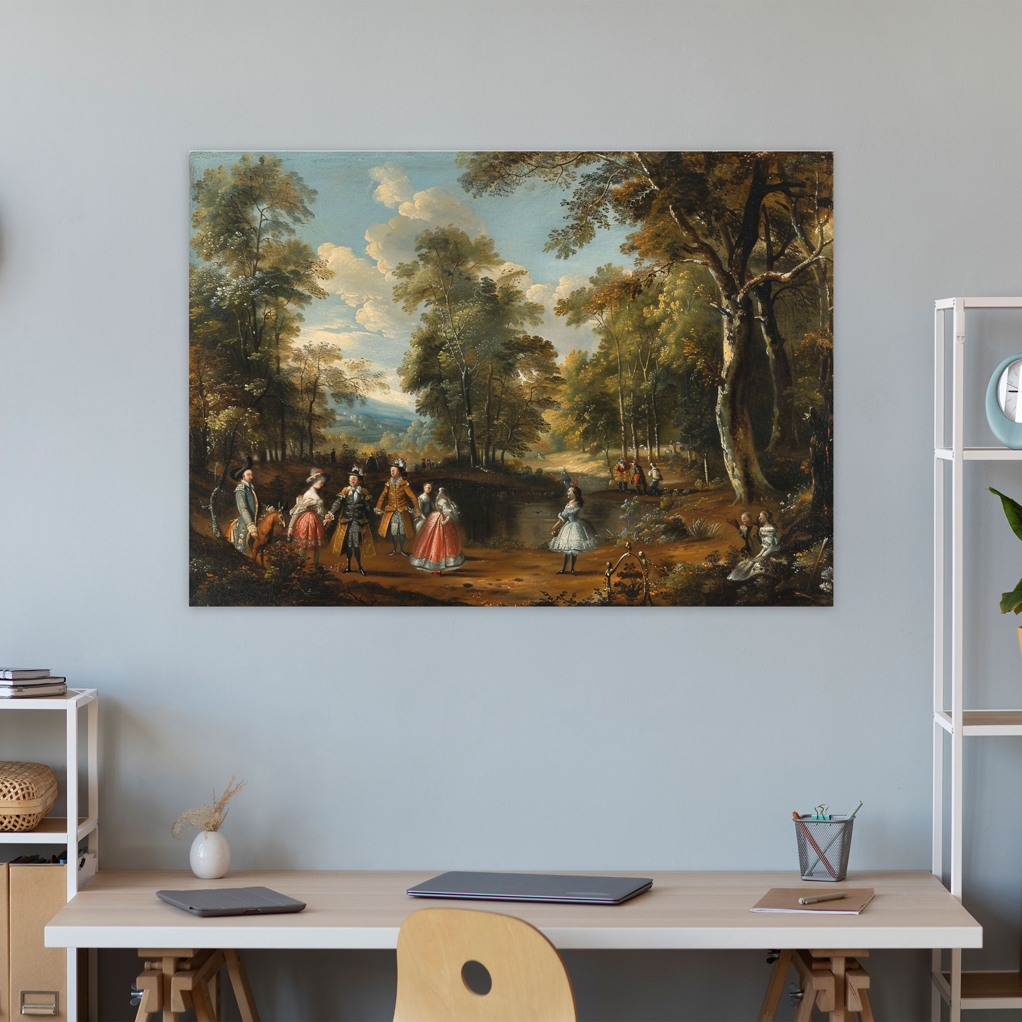 Rococo Style Painting Wall Art - Rococo, Home Decoration, Rococo Style Painting, Canvas