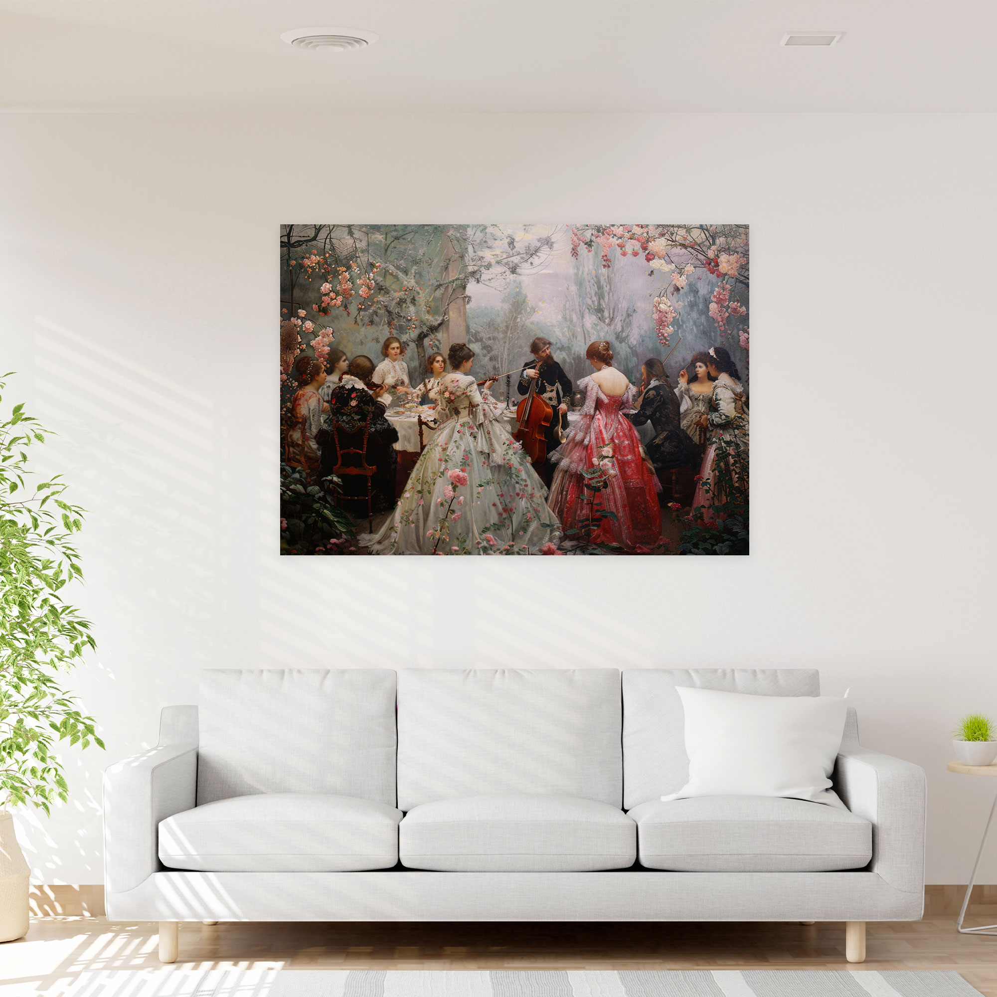 Rococo Style Painting Canvas Print - Rococo, Rococo Style Painting, Canvas Wall Art, Wall Art