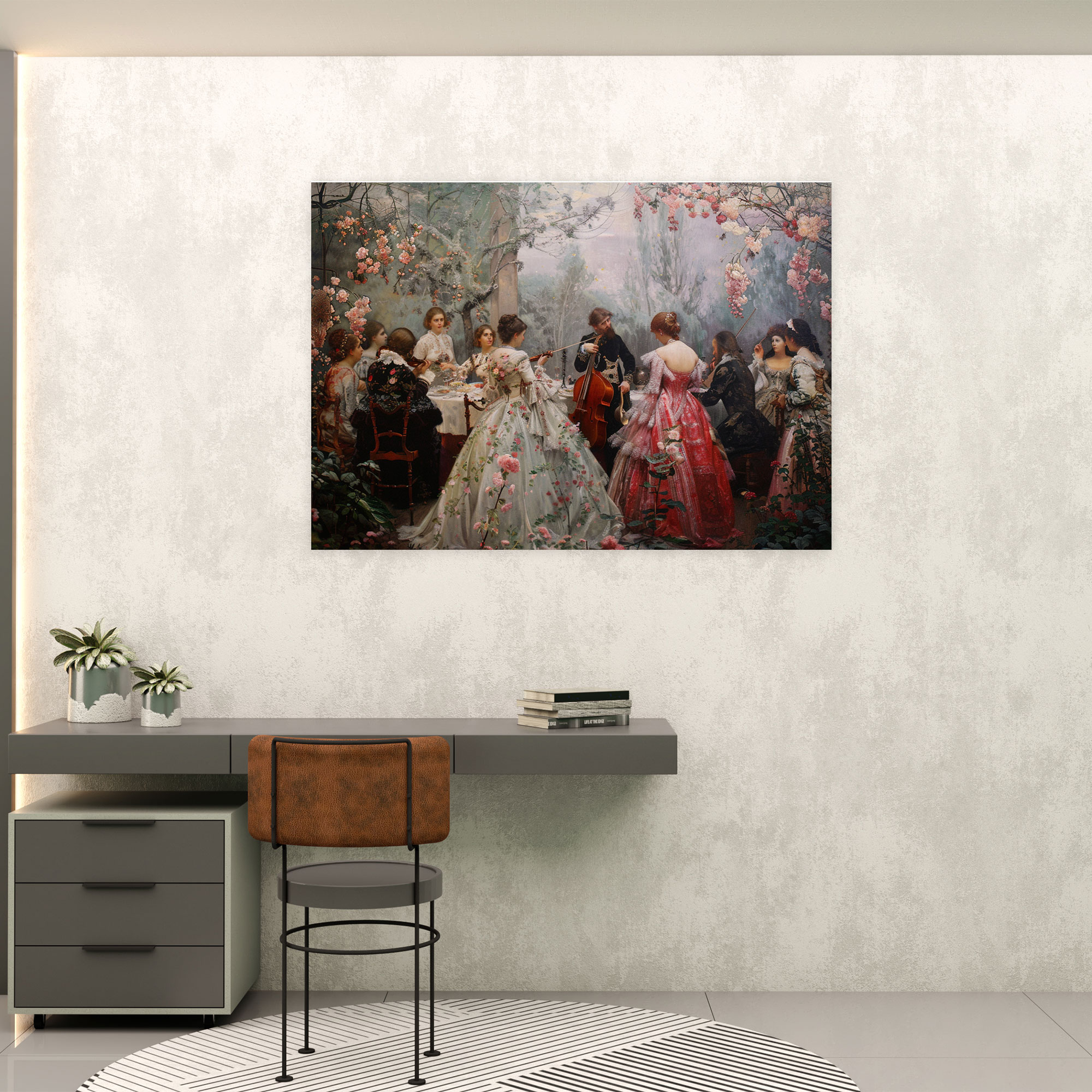Rococo Style Painting Canvas Print - Rococo, Rococo Style Painting, Canvas Wall Art, Wall Art