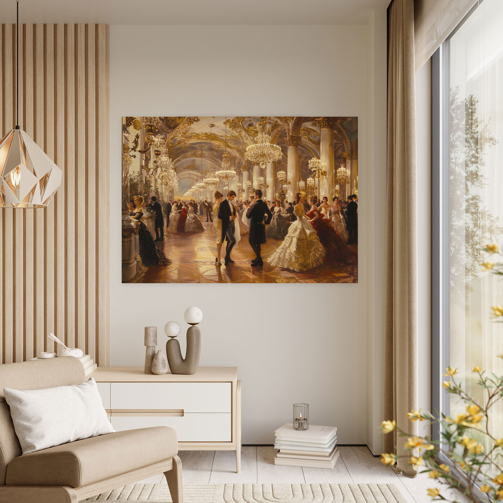 Rococo Style Painting Canvas Print - Rococo, Canvas Wall Art, Home Decoration, Canvas Print
