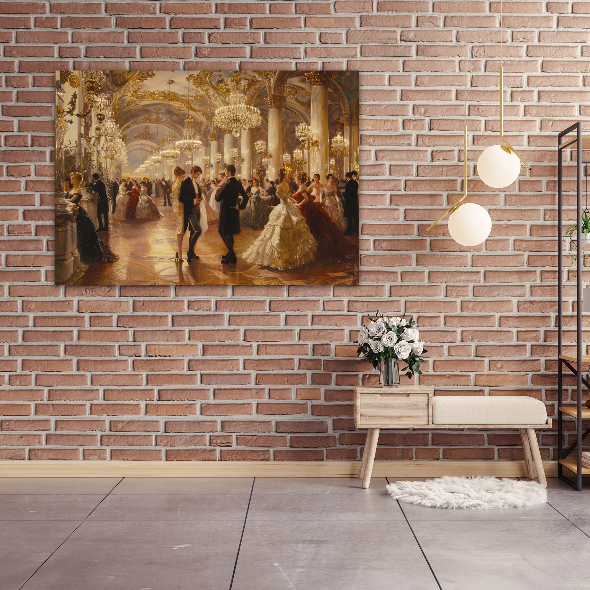 Rococo Style Painting Canvas Print - Rococo, Canvas Wall Art, Home Decoration, Canvas Print