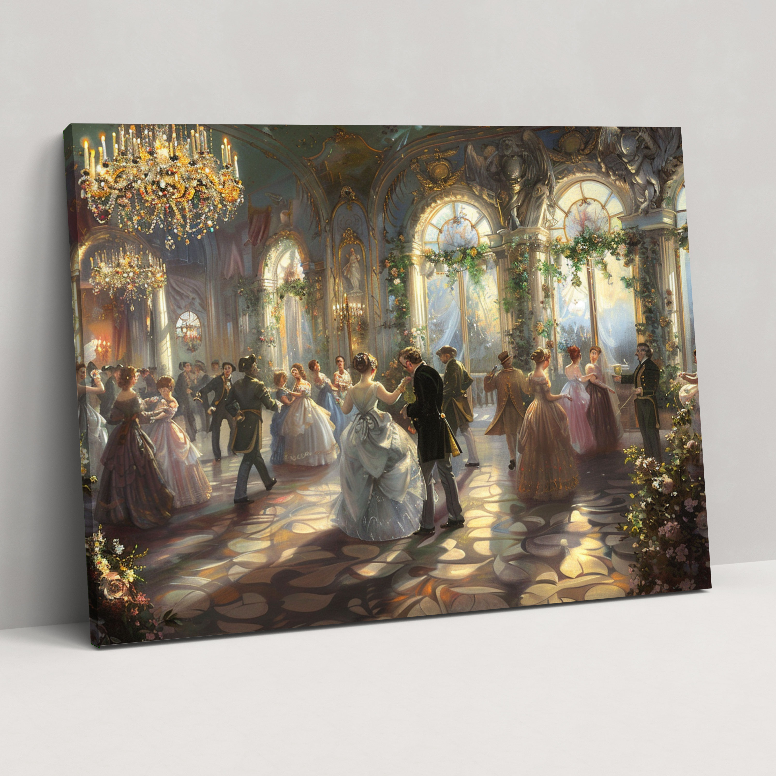 Rococo Style Painting Canvas Print - Rococo, Canvas Wall Art, Wall Art, Canvas Print