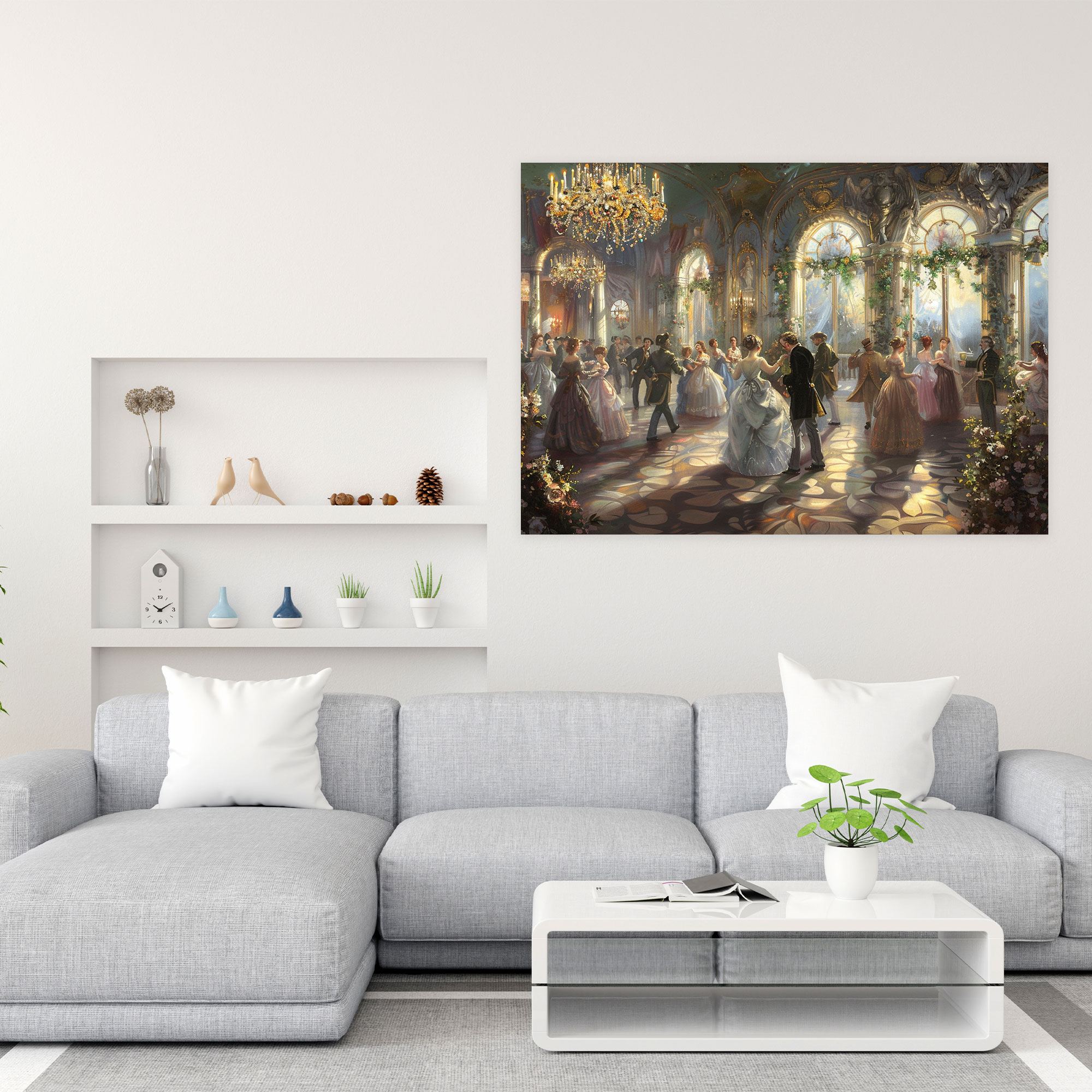 Rococo Style Painting Canvas Print - Rococo, Canvas Wall Art, Wall Art, Canvas Print