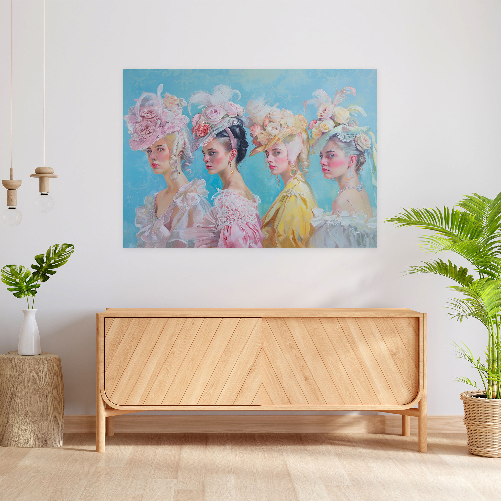 Rococo Style Painting Canvas Print - Rococo, Wall Decoration, Canvas Print, Canvas Wall Art