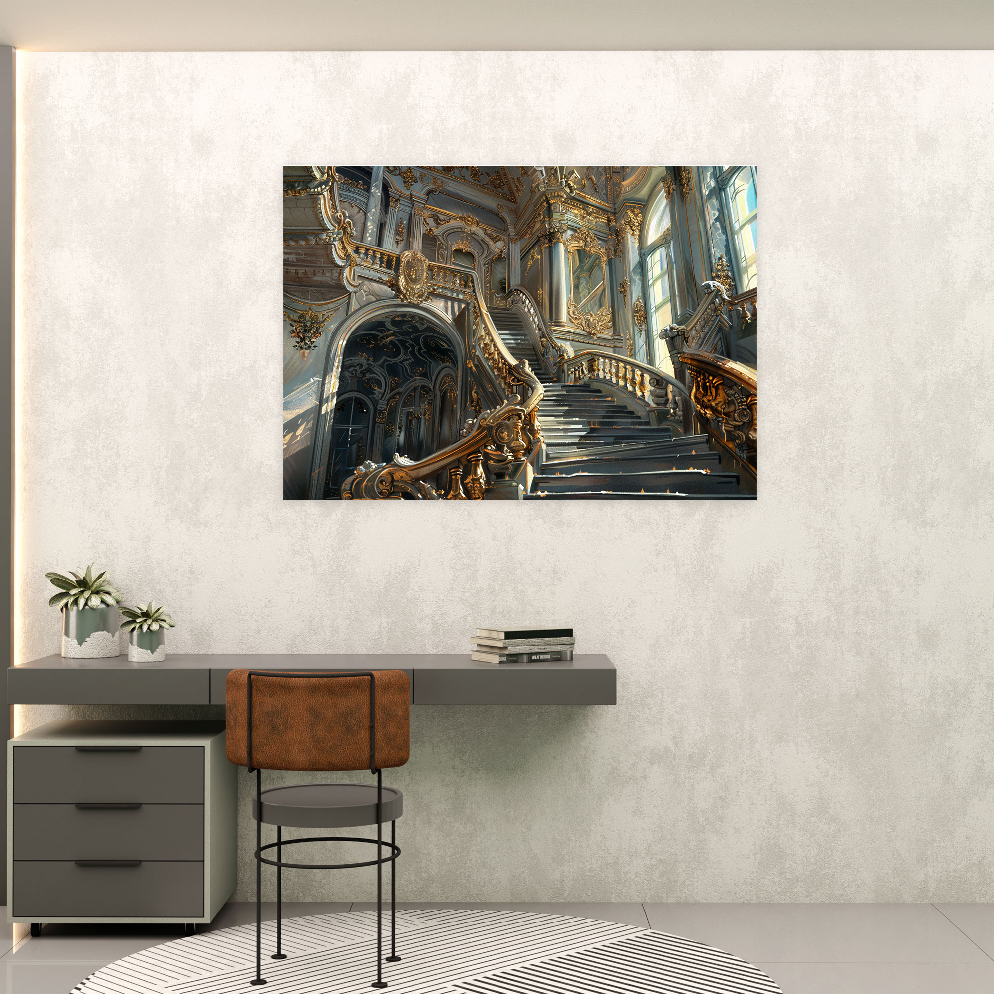 Rococo Style Painting Canvas Print - Rococo, Rococo Style Painting, Wall Decoration, Home Decoration