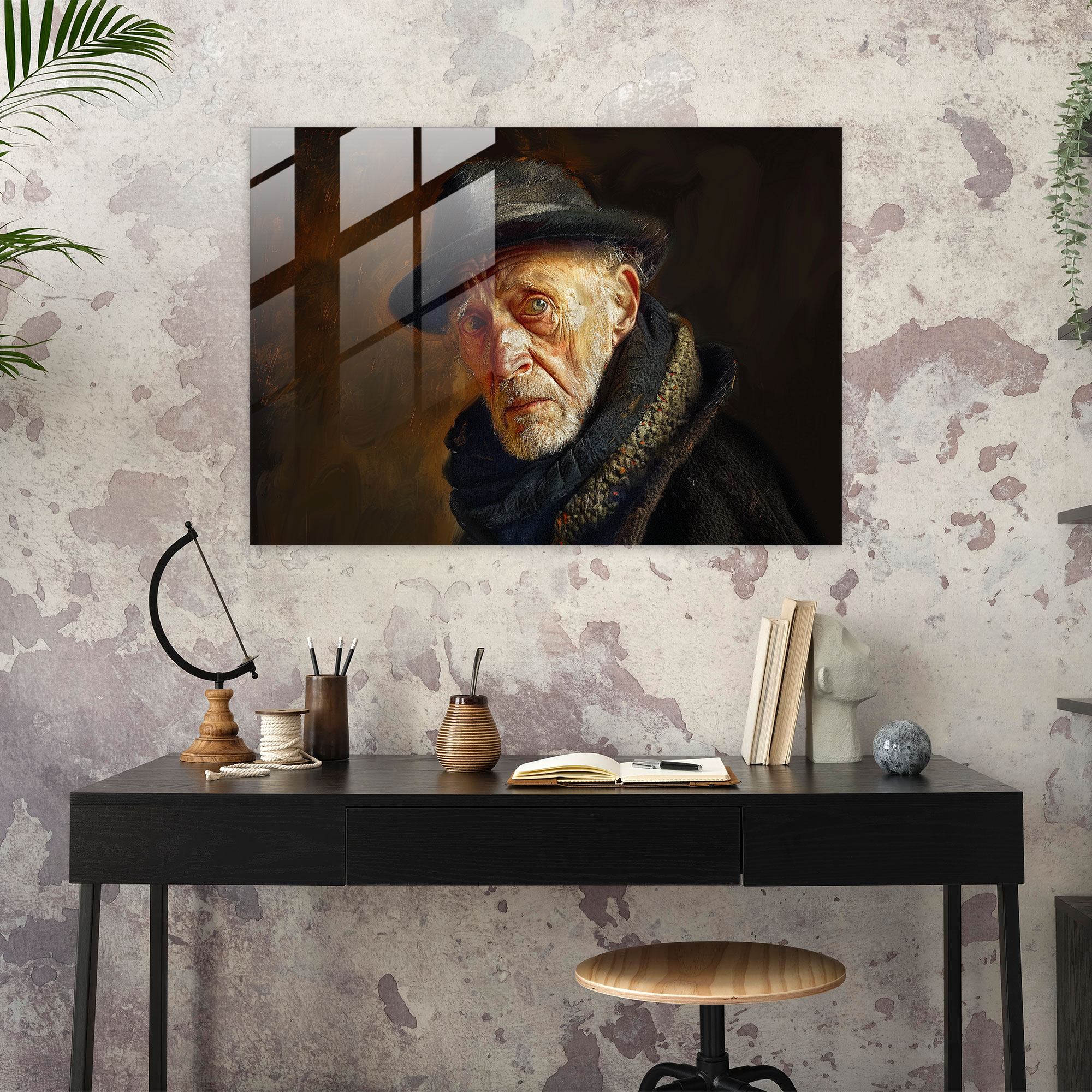 Rembrandt Wall Decoration - Intense Expressions And Emotion - Rembrandt, Rembrandt, Modern Art, Glass Art