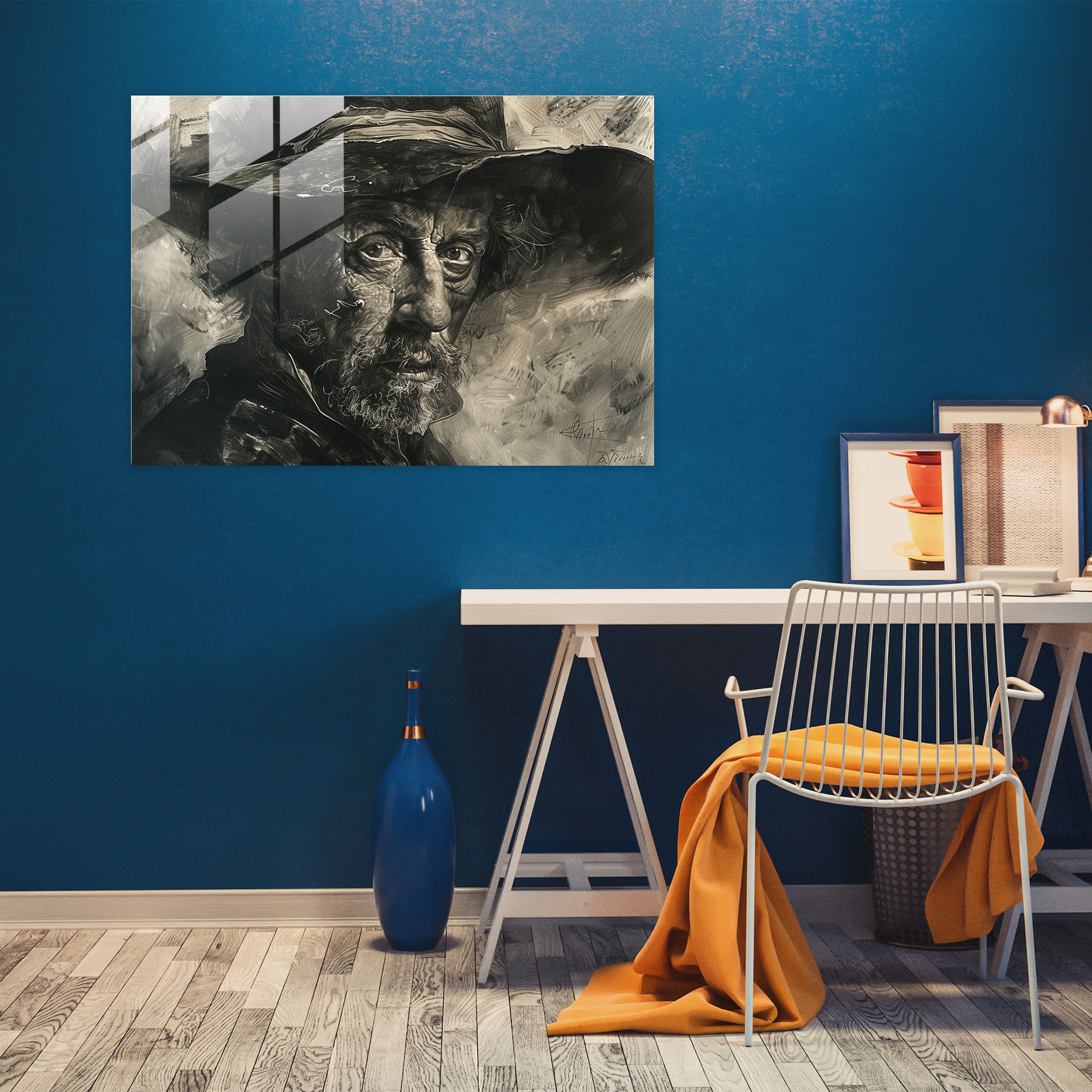Rembrandt Home Decoration - Masterful Self-Portraits - Rembrandt, Glass Print, Modern Art, Wall Decoration