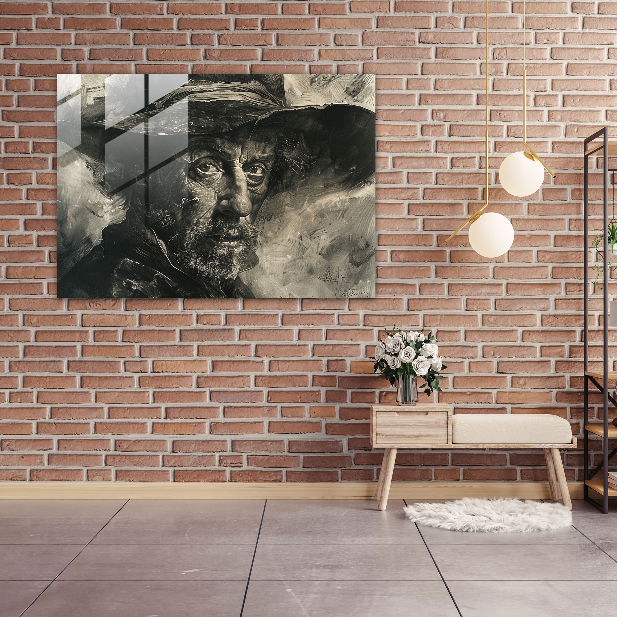 Rembrandt Home Decoration - Masterful Self-Portraits - Rembrandt, Glass Print, Modern Art, Wall Decoration