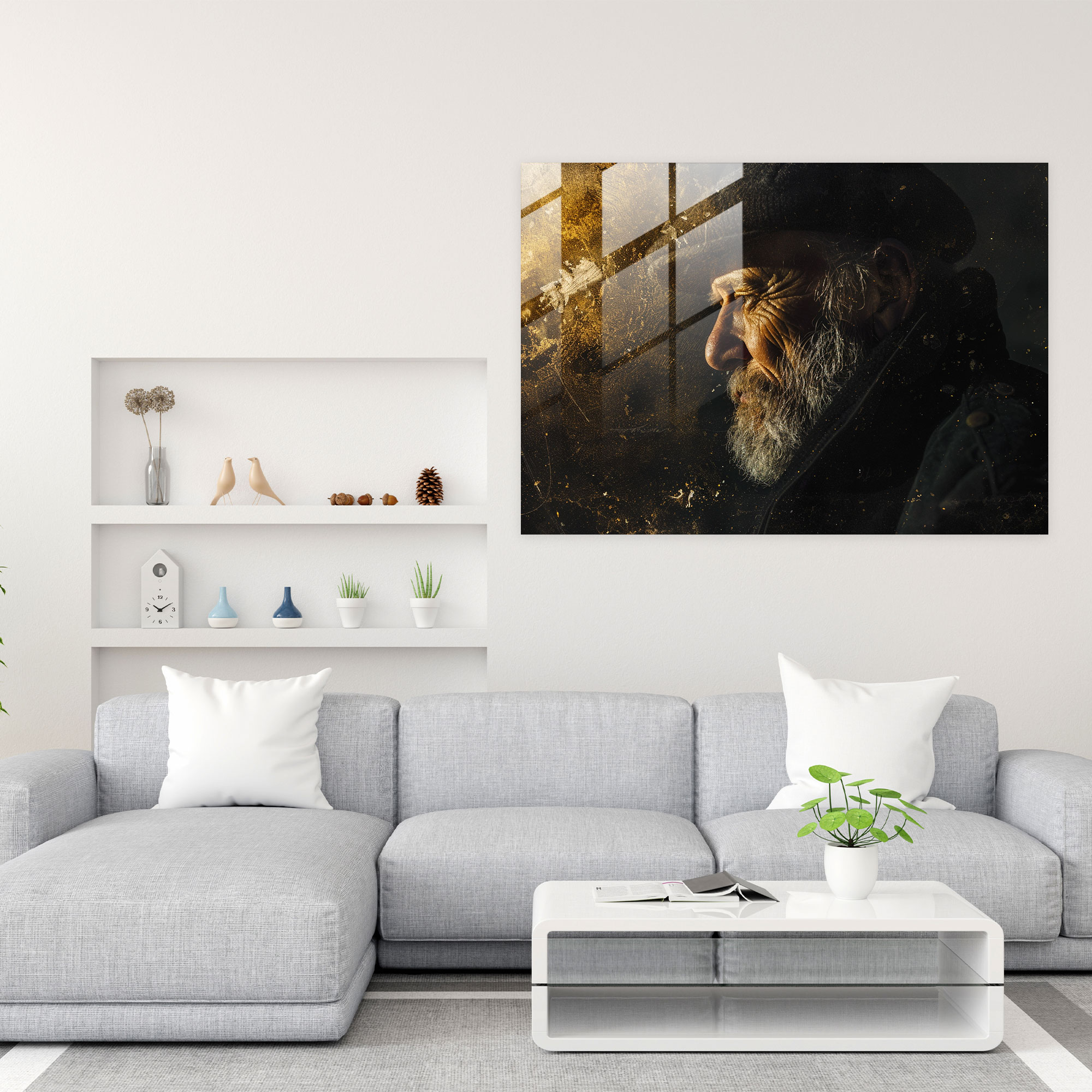 Rembrandt Glass Print - Rembrandt, Modern Art, Rembrandt, Glass Print